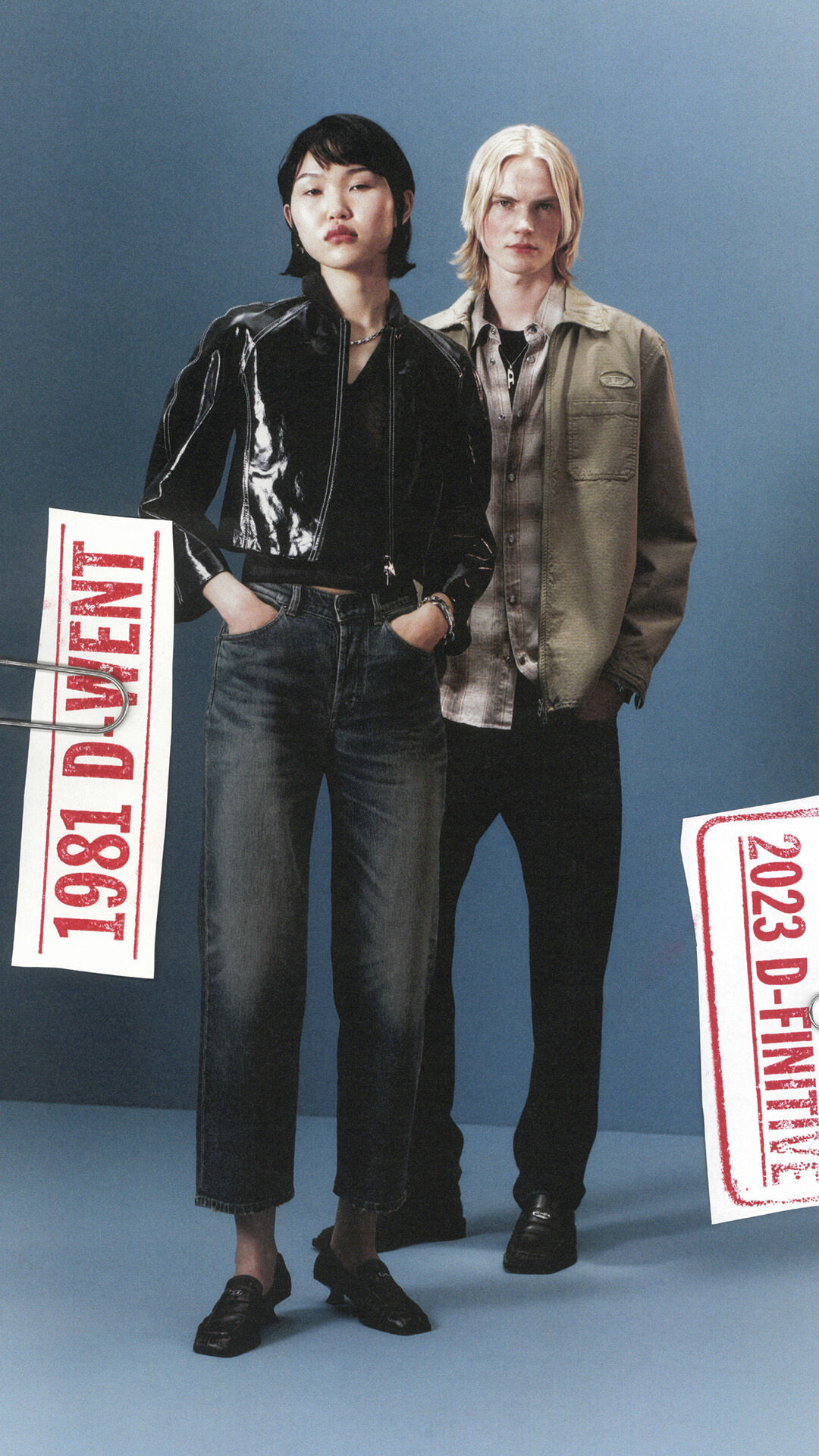 d*4様 archive diesel flare sleeve jacket Men's Denim blazer with craquelé coating | Black | Diesel