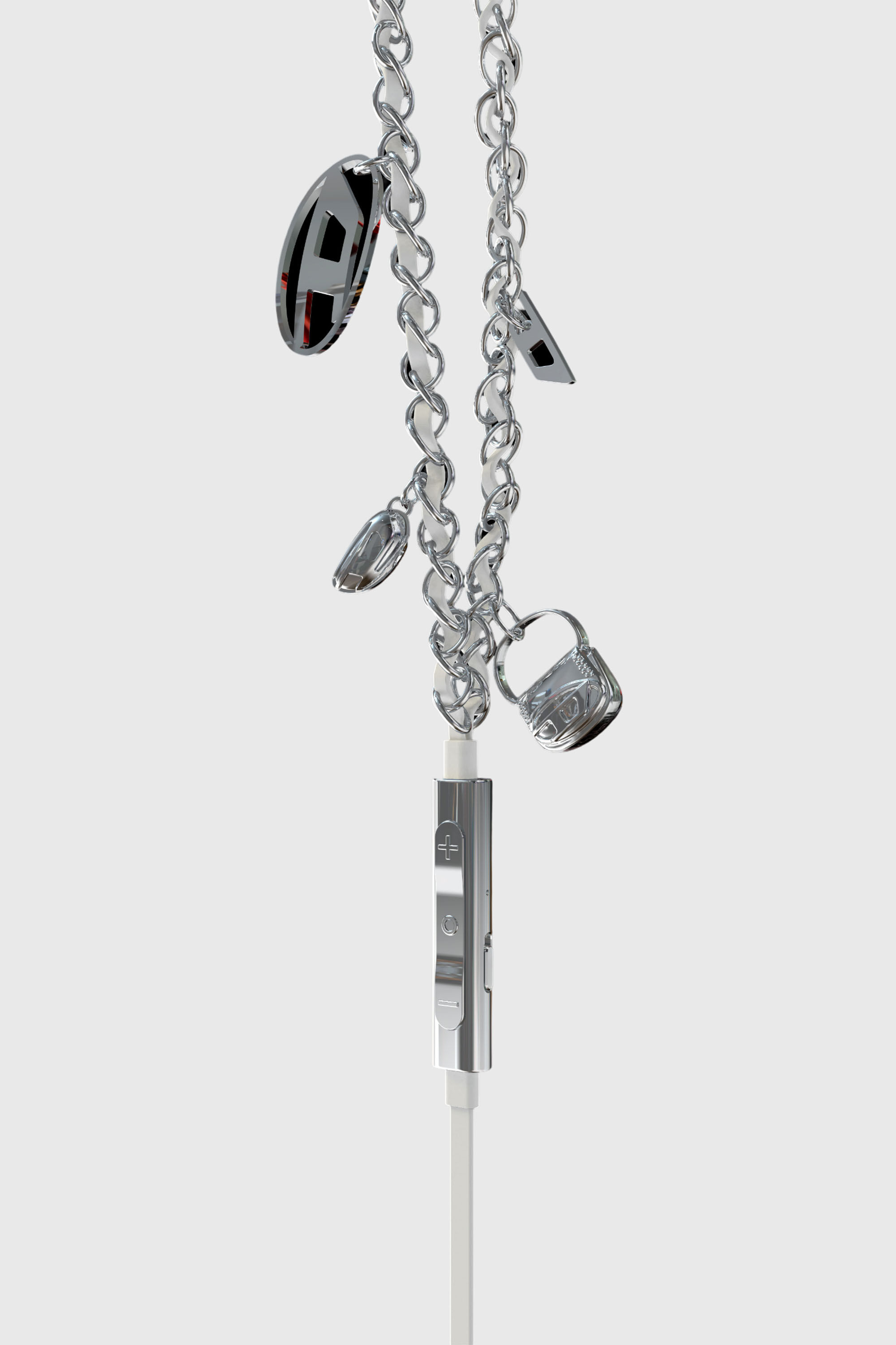 Women's Wired Earbuds and charms | Silver | Diesel {{Country}}