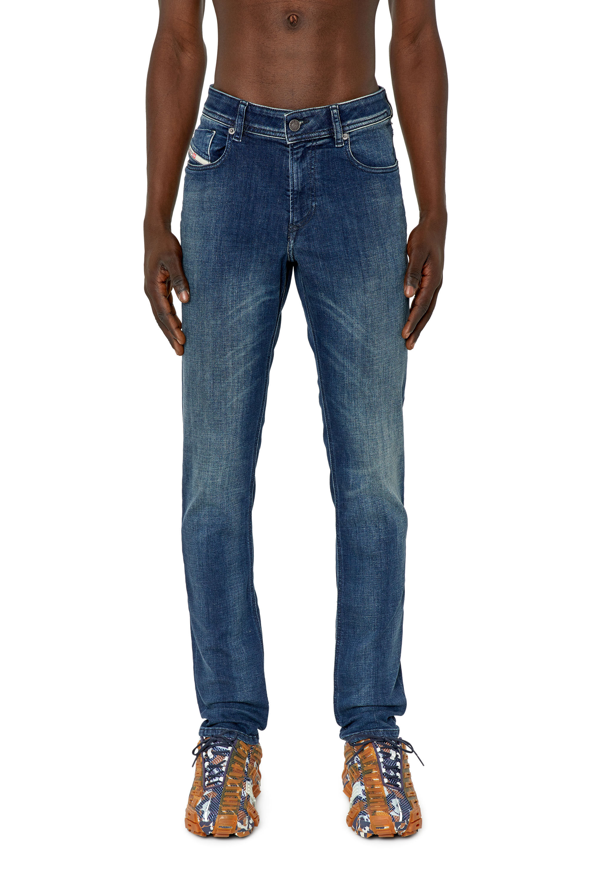 Diesel - Man's Skinny Jeans 1979 Sleenker 09F58, Dark Blue - 3