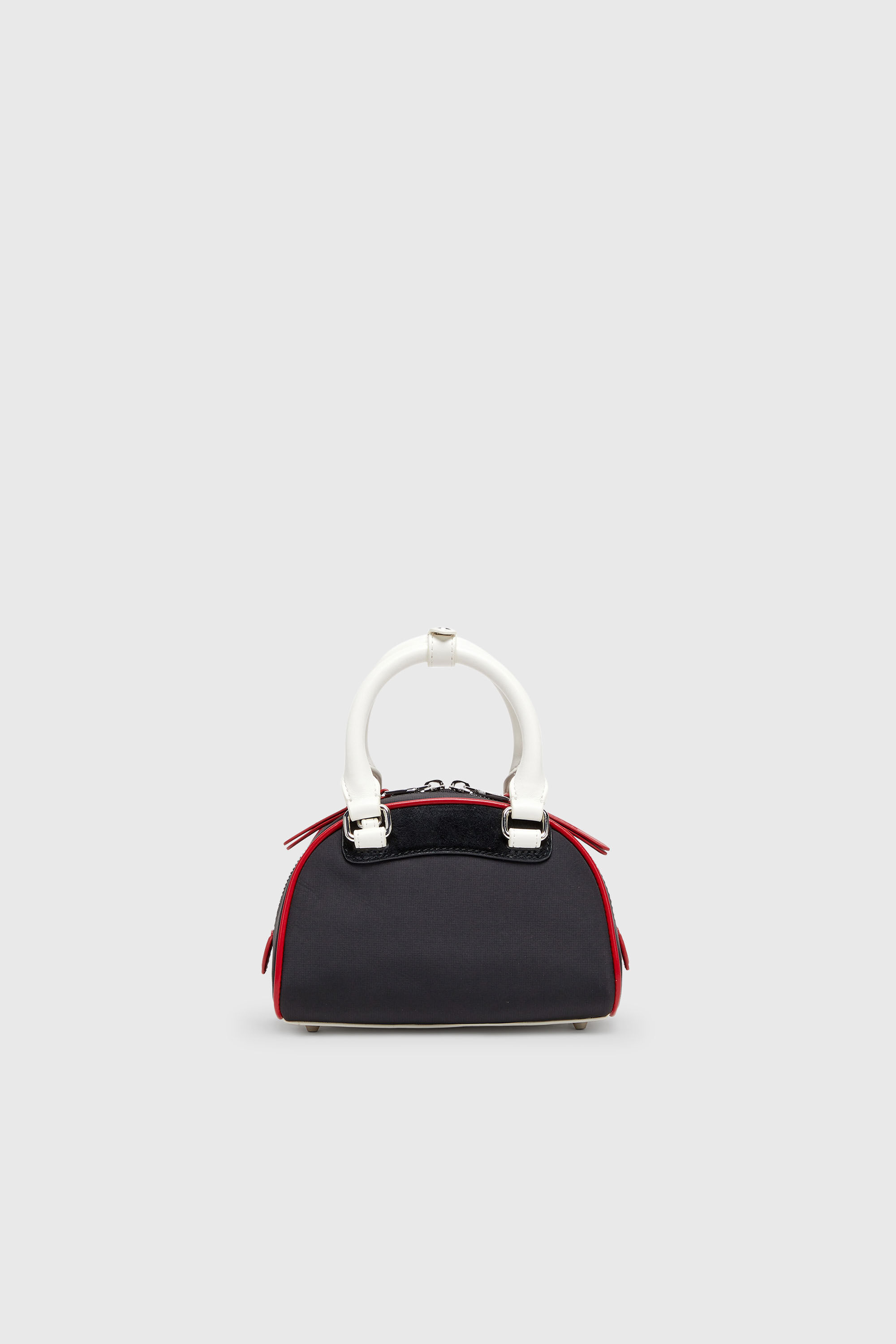 Diesel - 1DR DOME CROSSBODY, Woman's 1DR Dome-Colour-block small bowling bag in Black/White - 3
