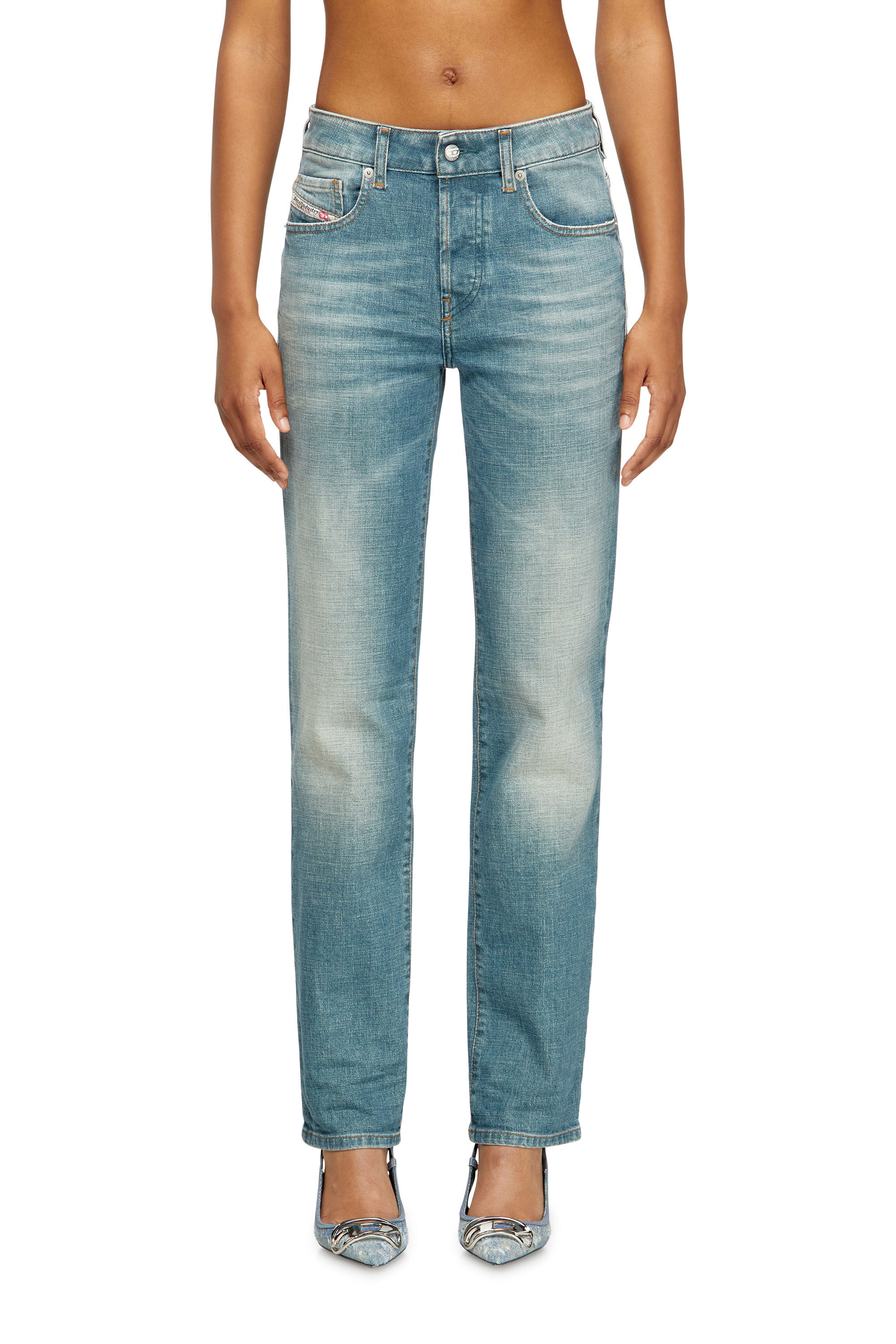 Diesel - Woman's Regular Jeans 1989 D-Mine 09M58, Medium blue - 3