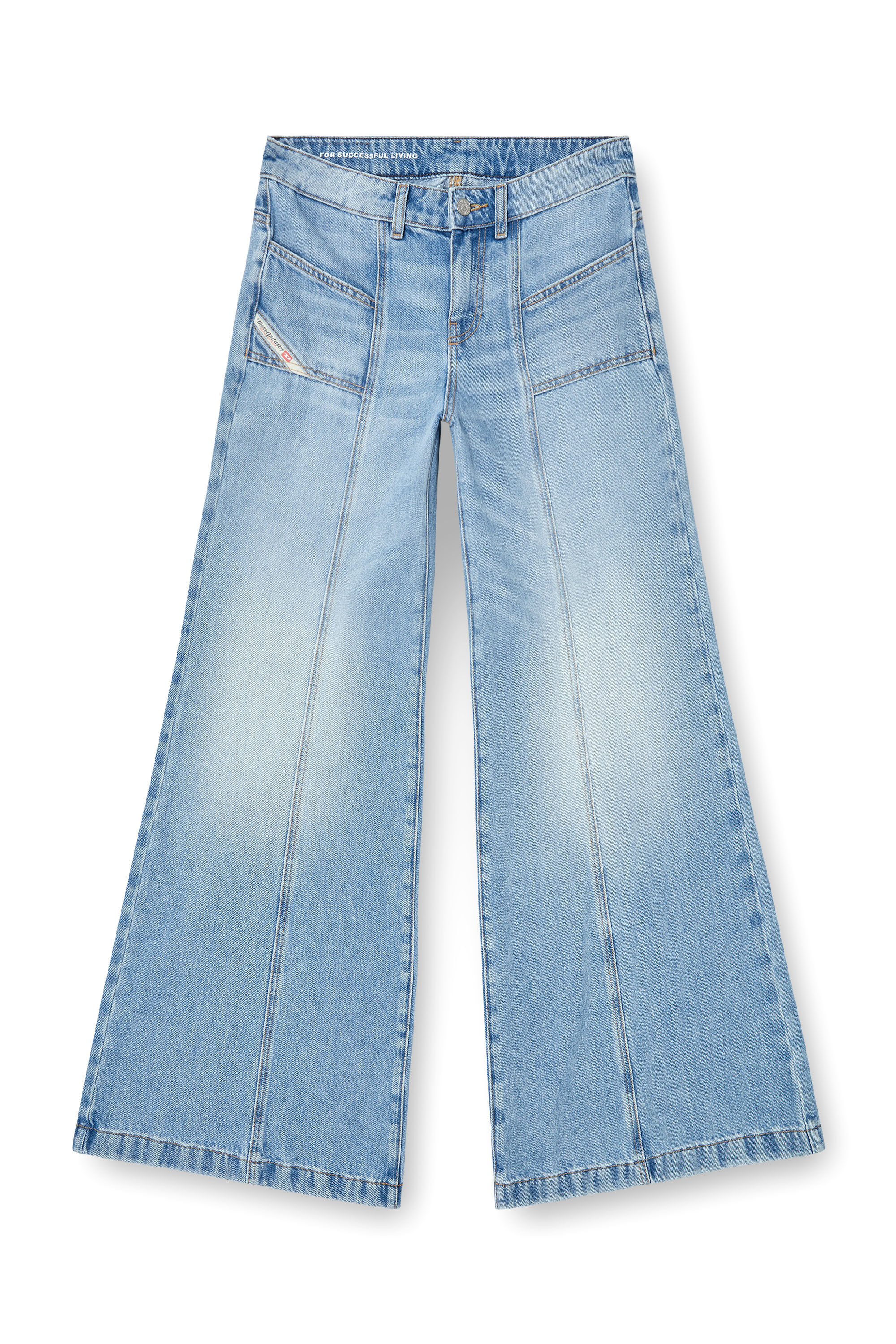 flare jeans d-akii 0clba　W.23 L.28 Women's Flare Jeans | Light Blue | Diesel D-Akii