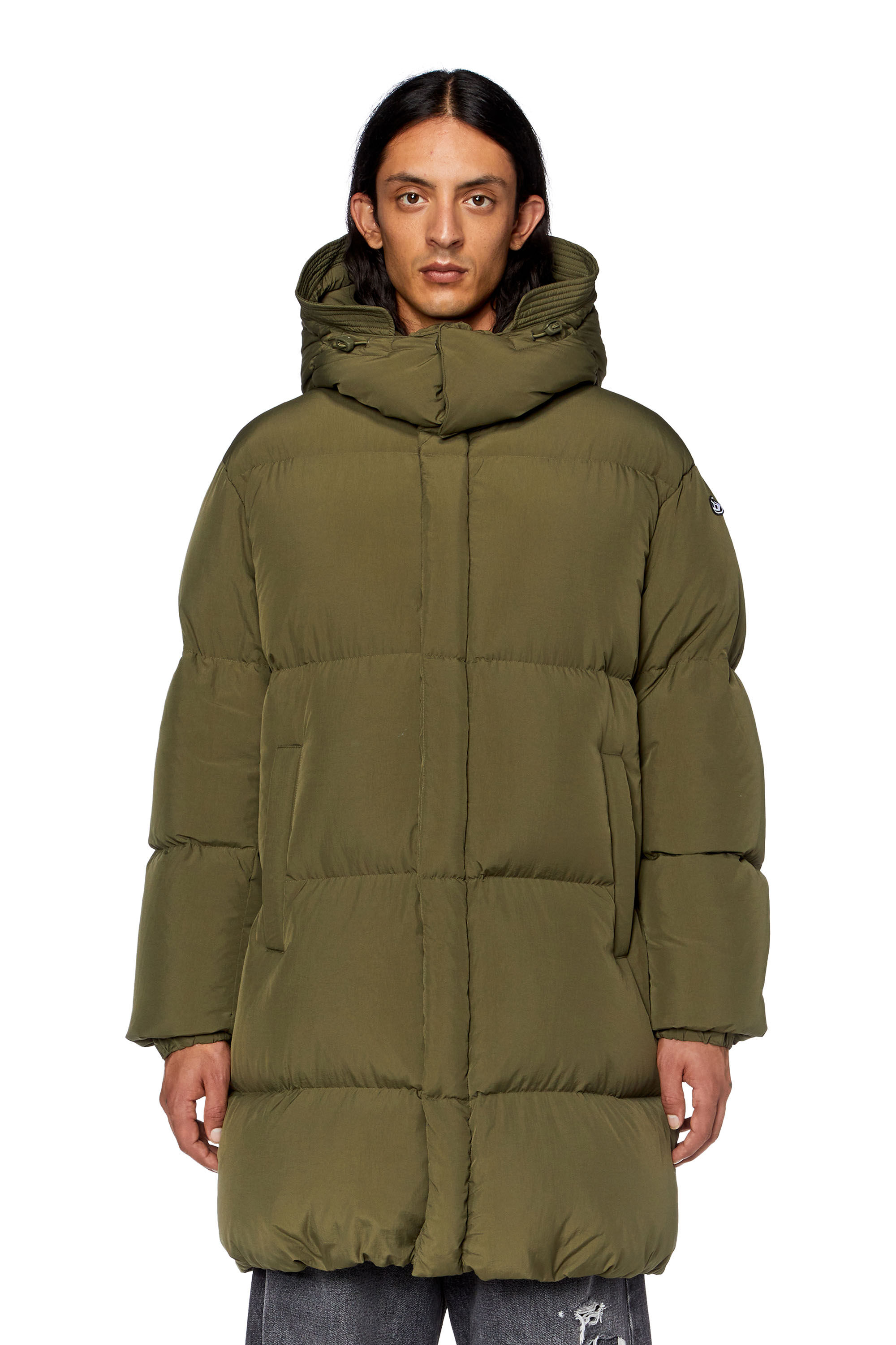 Men s Down coat with ViralOff treatment W ROLFYS LONG Diesel