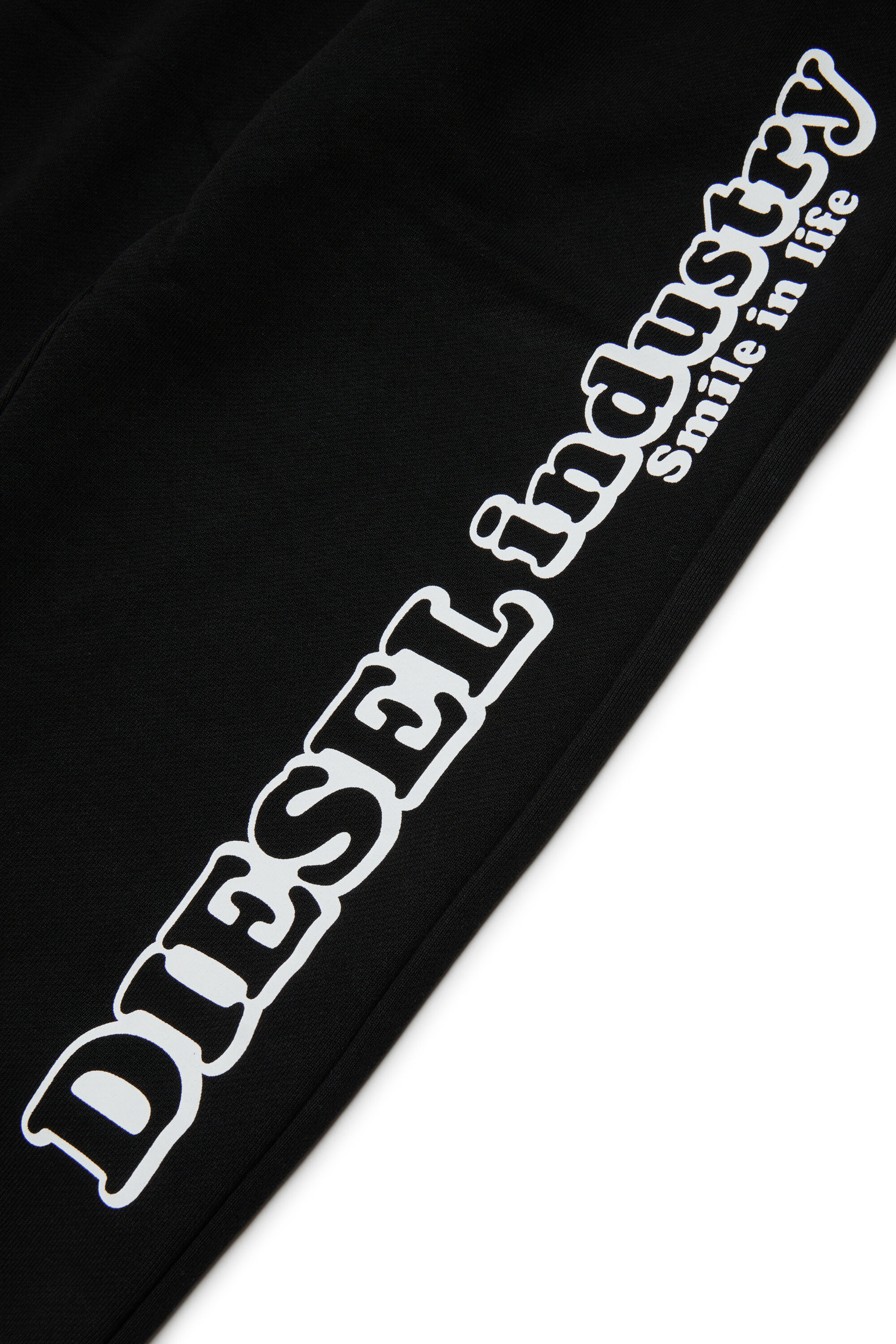 Diesel - PLODIM, Man's Cotton sweatpants with Diesel Industry print in Black - 4