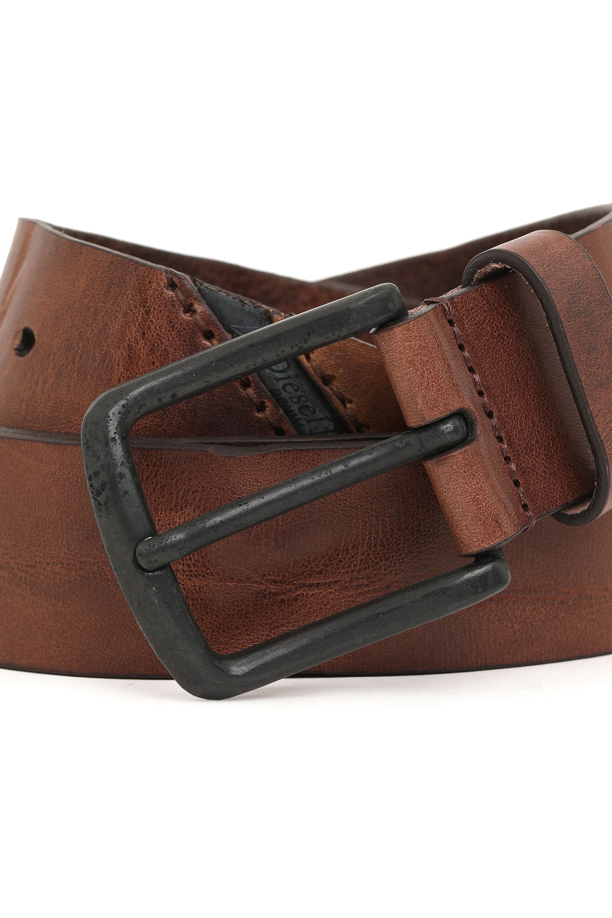 men's diesel brown leather belt