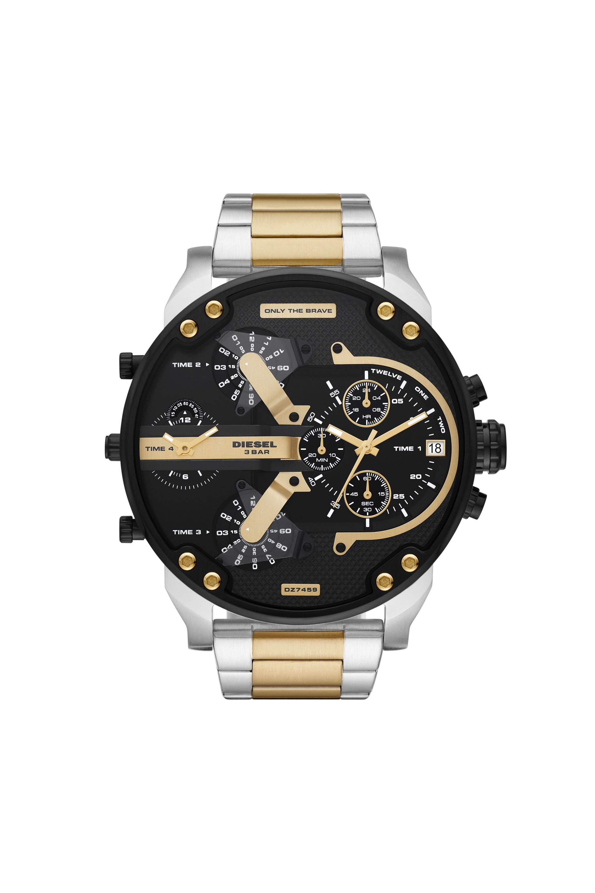 DZ7459: Black, silver and gold men's watch | Diesel Mr. Daddy 2.0