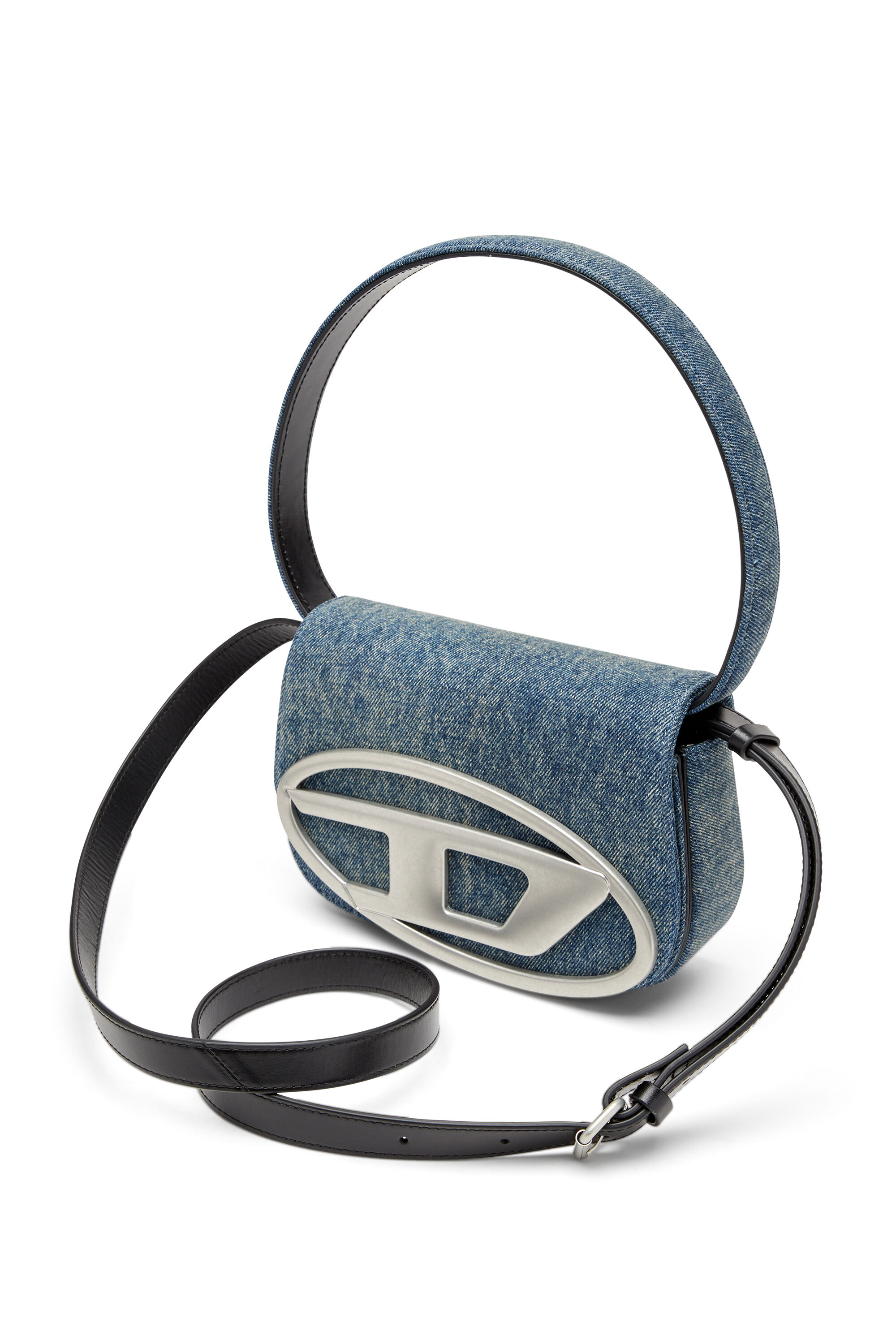 な*な様 Diesel ディーゼル 1DR denim shoulder bag Women's 1DR-Iconic shoulder bag in solarised denim | Blue | Diesel