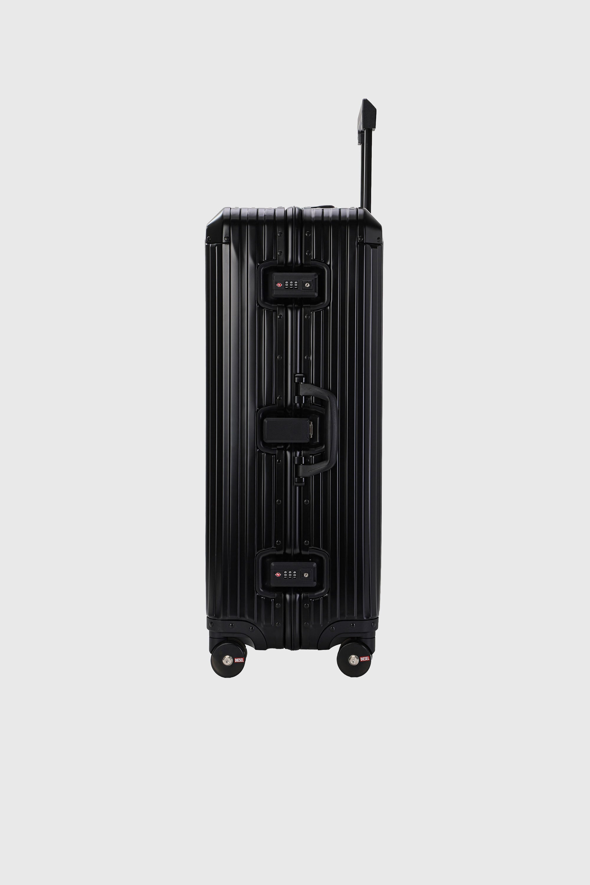Diesel - DIESEL ALUMINUM TROLLEY- DSL002, Unisex's Aluminum suitcase size L in Black - 4