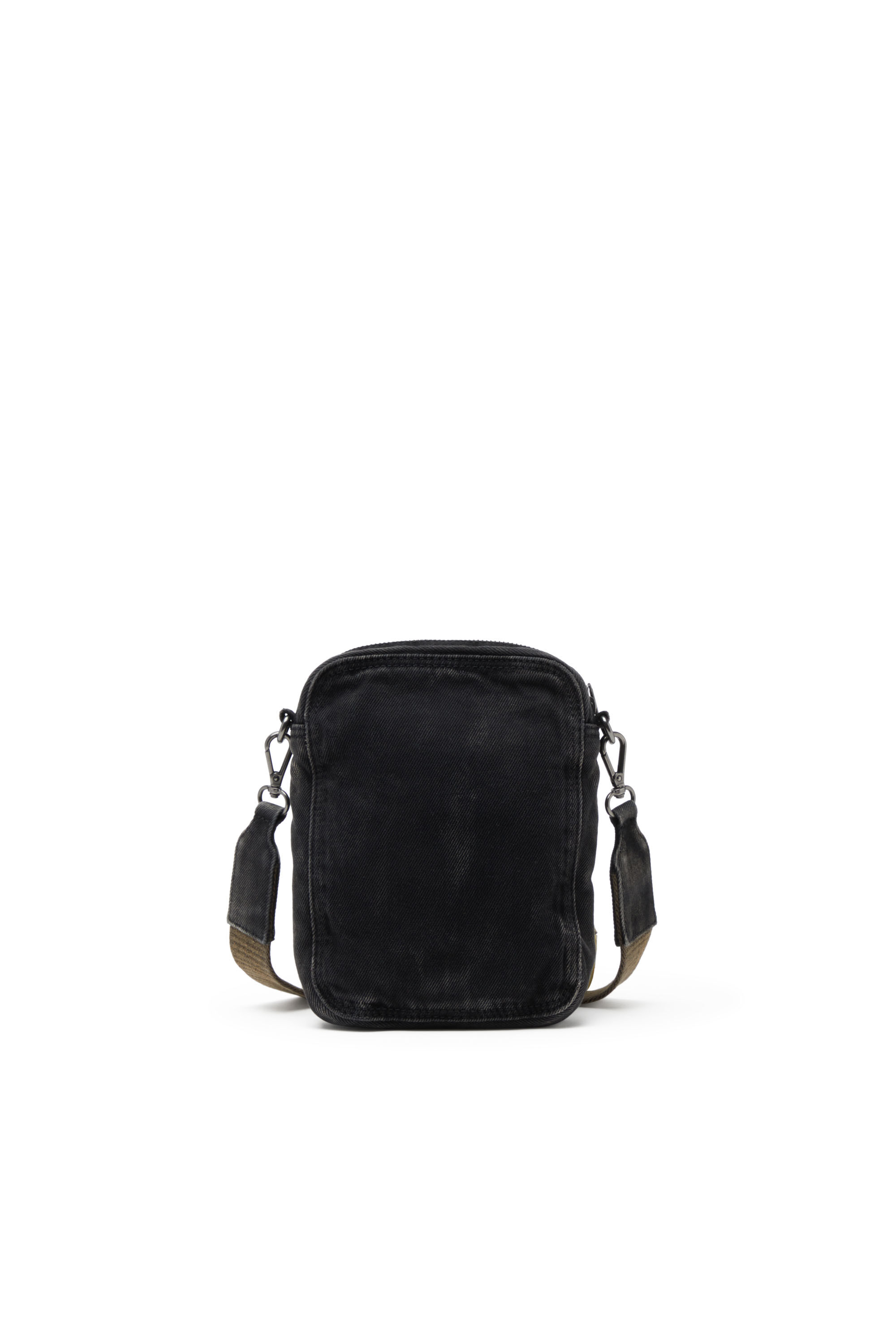 Diesel - MULTI-PKTS CROSSBODY X, Man's Multi-Pkts-Crossbody bag in washed denim in Black - 3