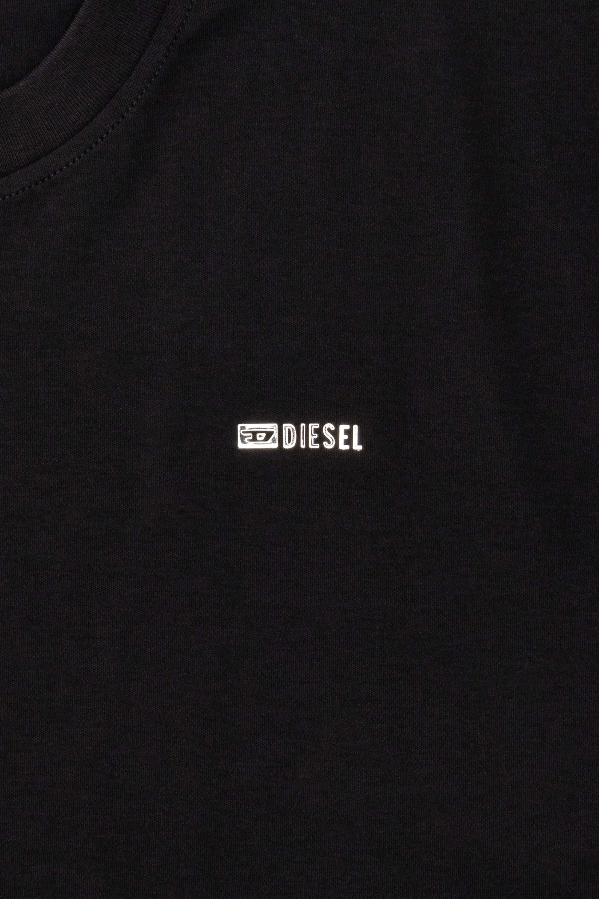 Diesel - T-ADJUST-MET, Man's Cotton T-shirt with small logo on chest in Black - 5