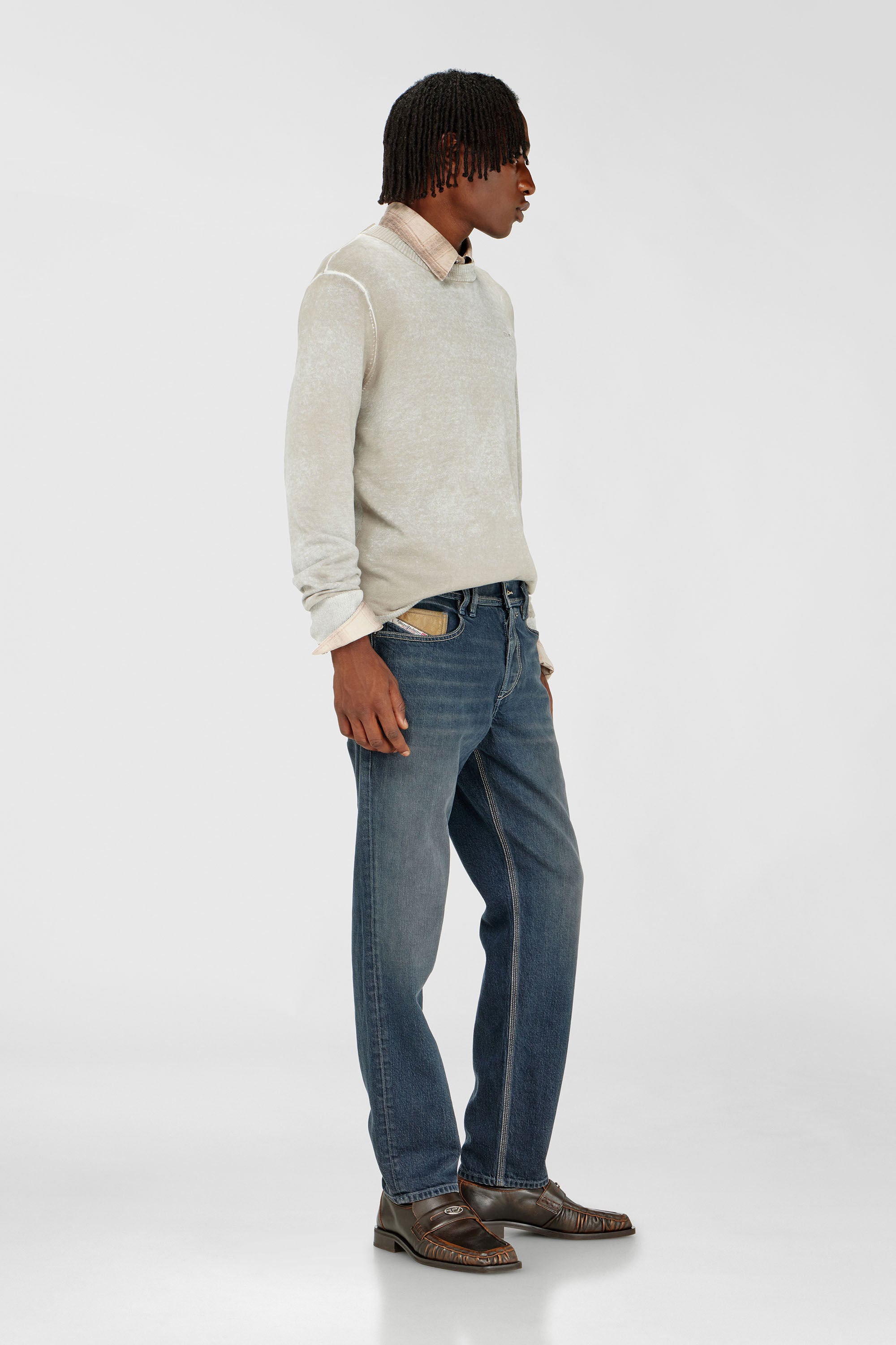 Diesel - Man's Regular Jeans 2023 D-Finitive 007GQ, Medium blue - 2