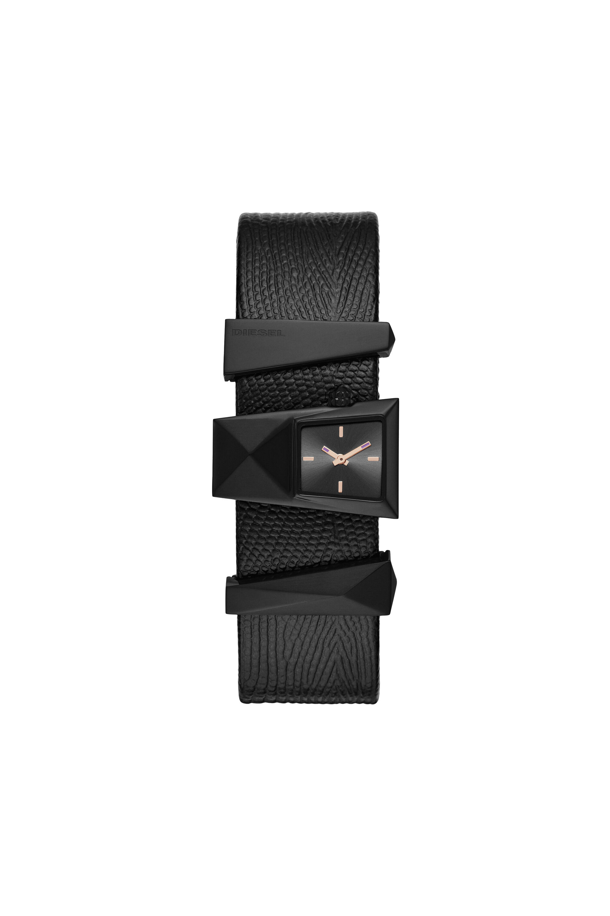 DZ5586 Woman Caterina three hand black leather watch Diesel