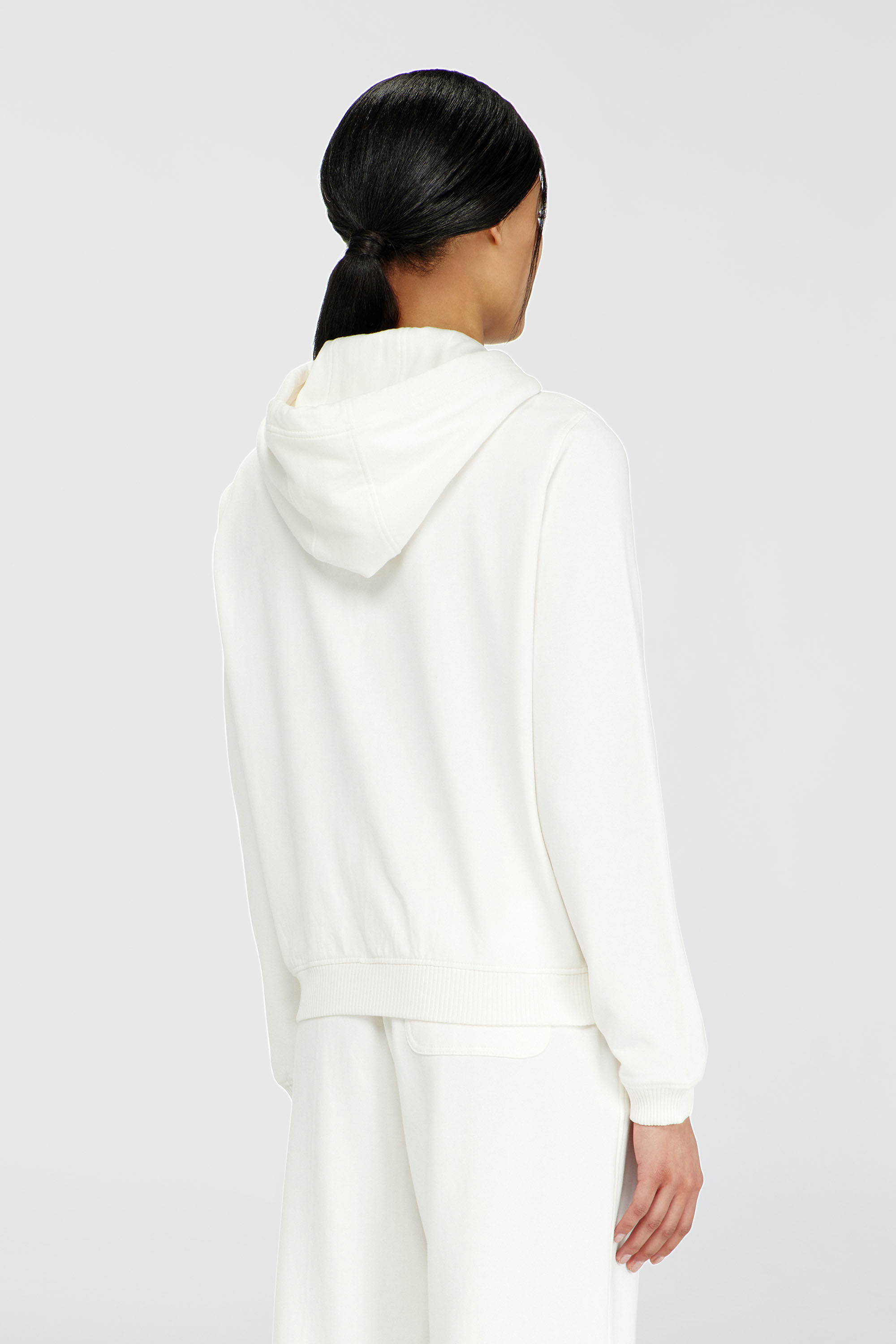 Diesel - HARRIET-D-CORE, Woman's Hoodie in peached cotton blend in White - 4