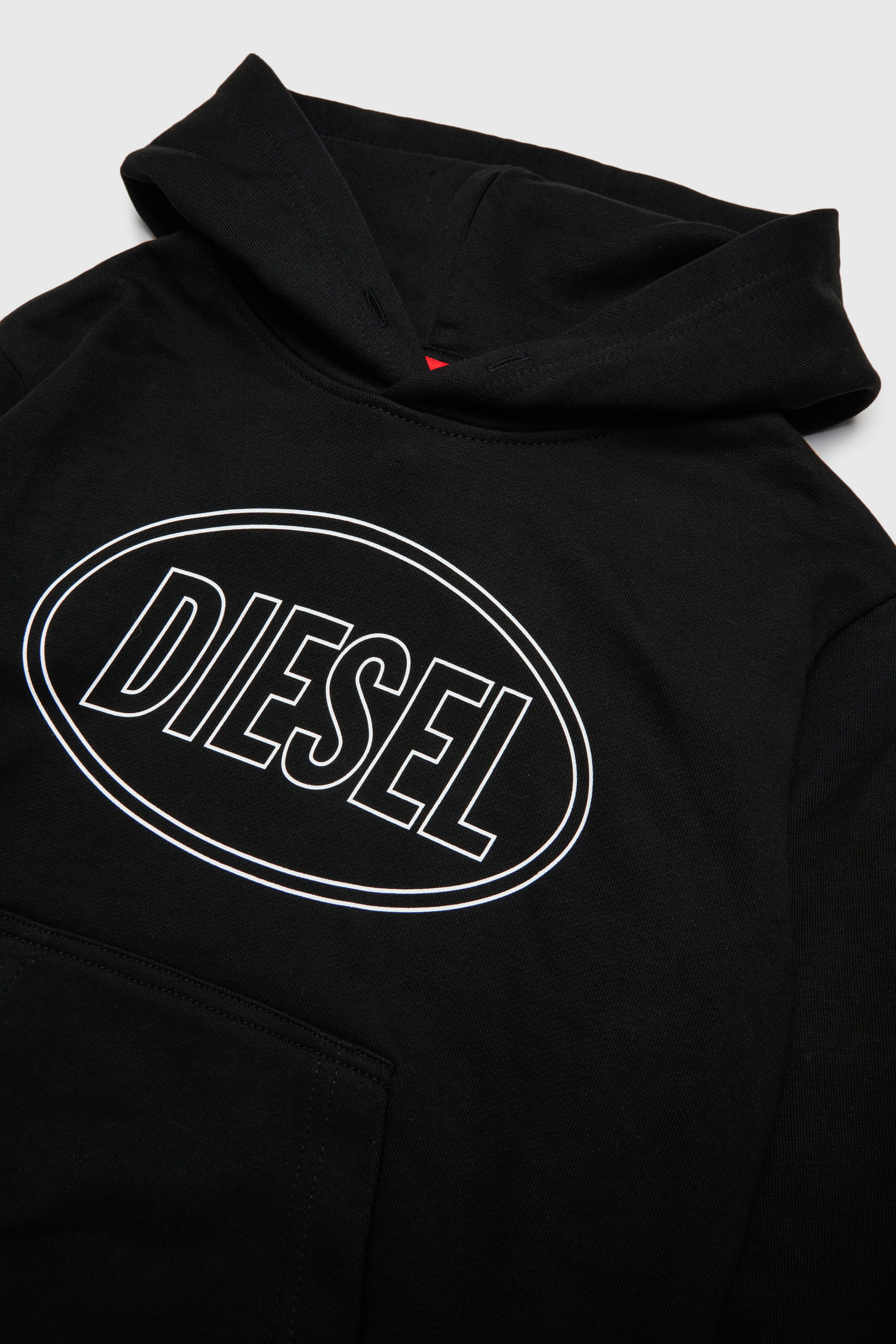 Diesel - SCIRCLEHOOD OVER, Man's Hoodie with Diesel logo print in Black - 3