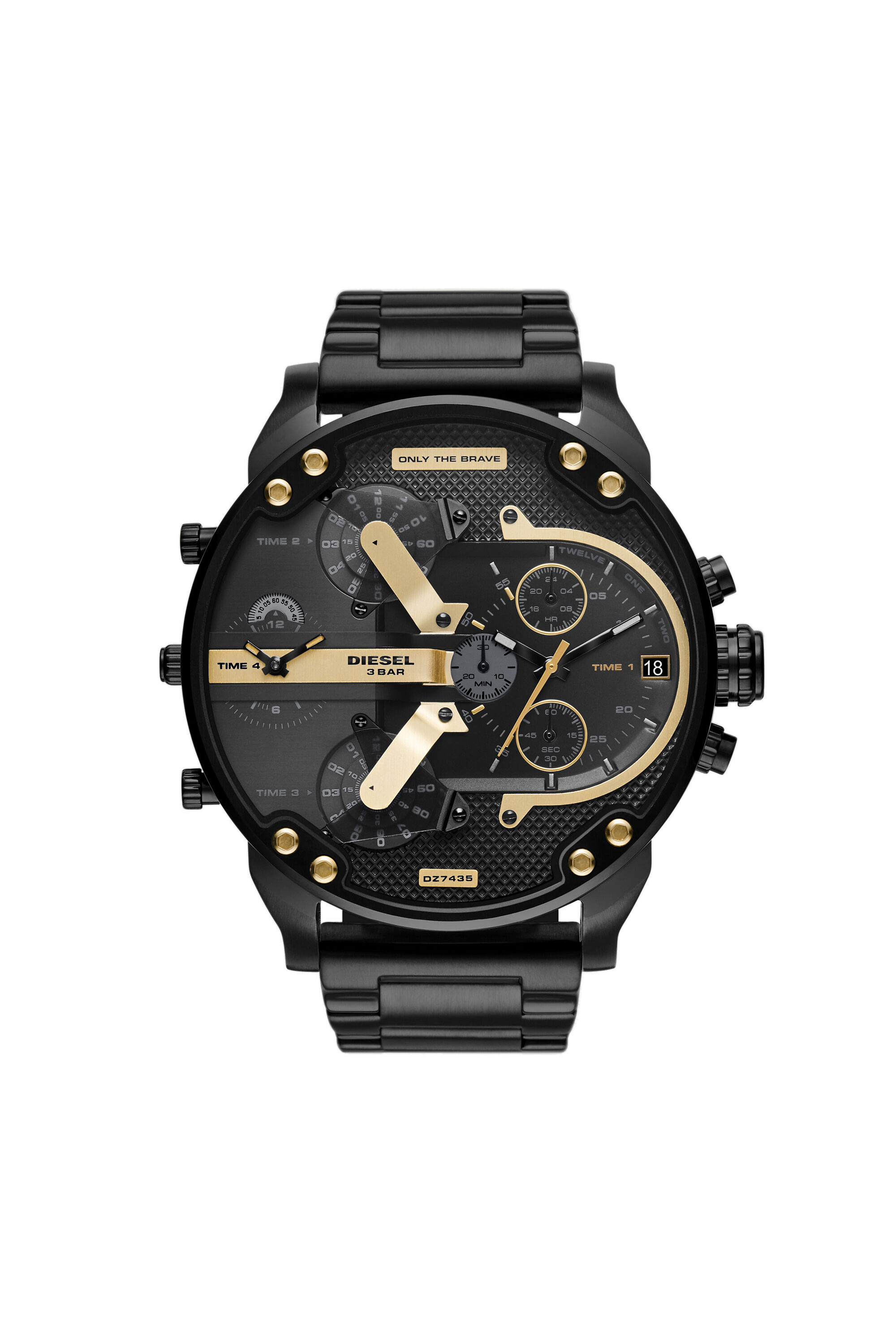 DZ7435 Men s black and gold wristwatch Diesel Mr. Daddy 2.0