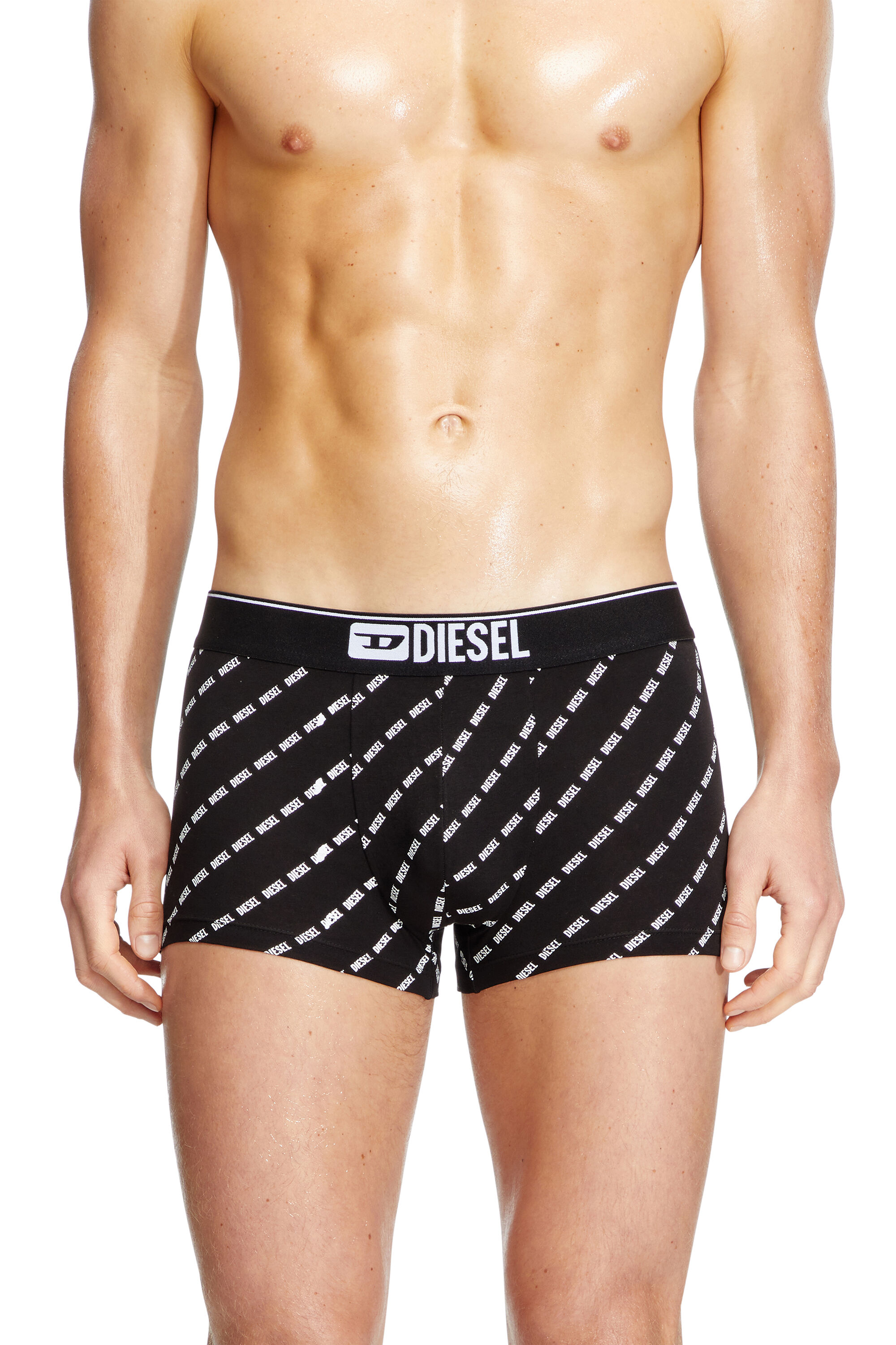 Diesel - DAMIEN, Man's Boxer briefs with monogram print in Black - 1