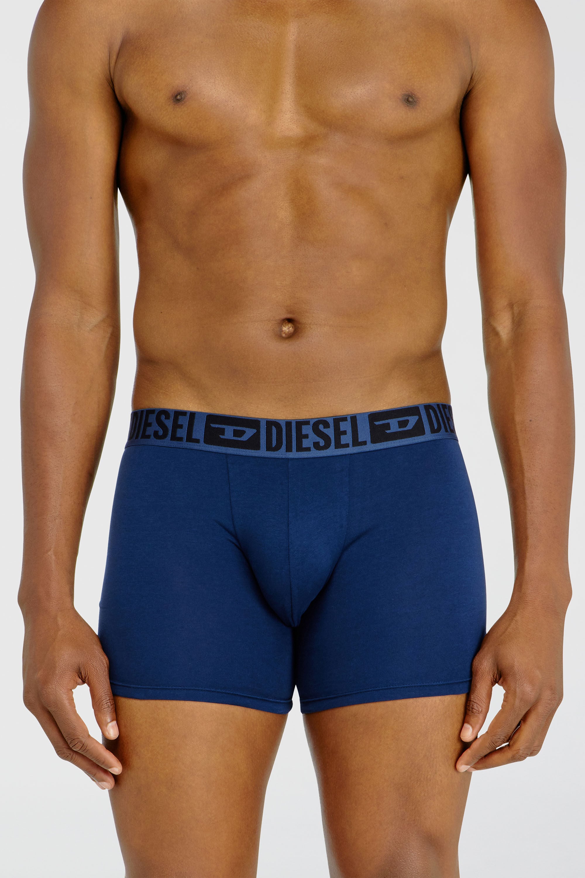Diesel - SEBASTIAN-D-CORE-3PACK, Man's Three-pack boxer briefs in stretch cotton in Black/Blue - 3
