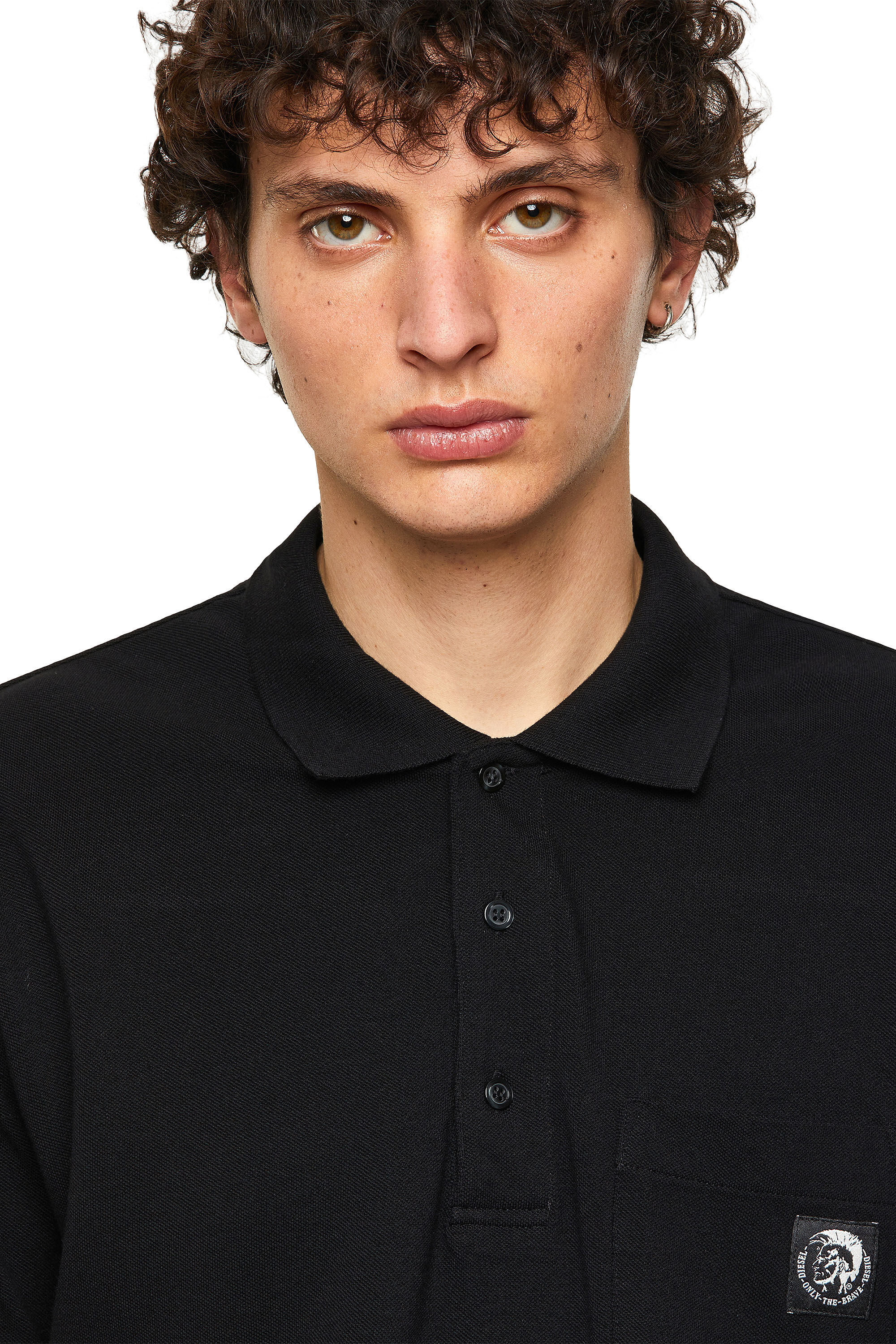 diesel black polo shirt