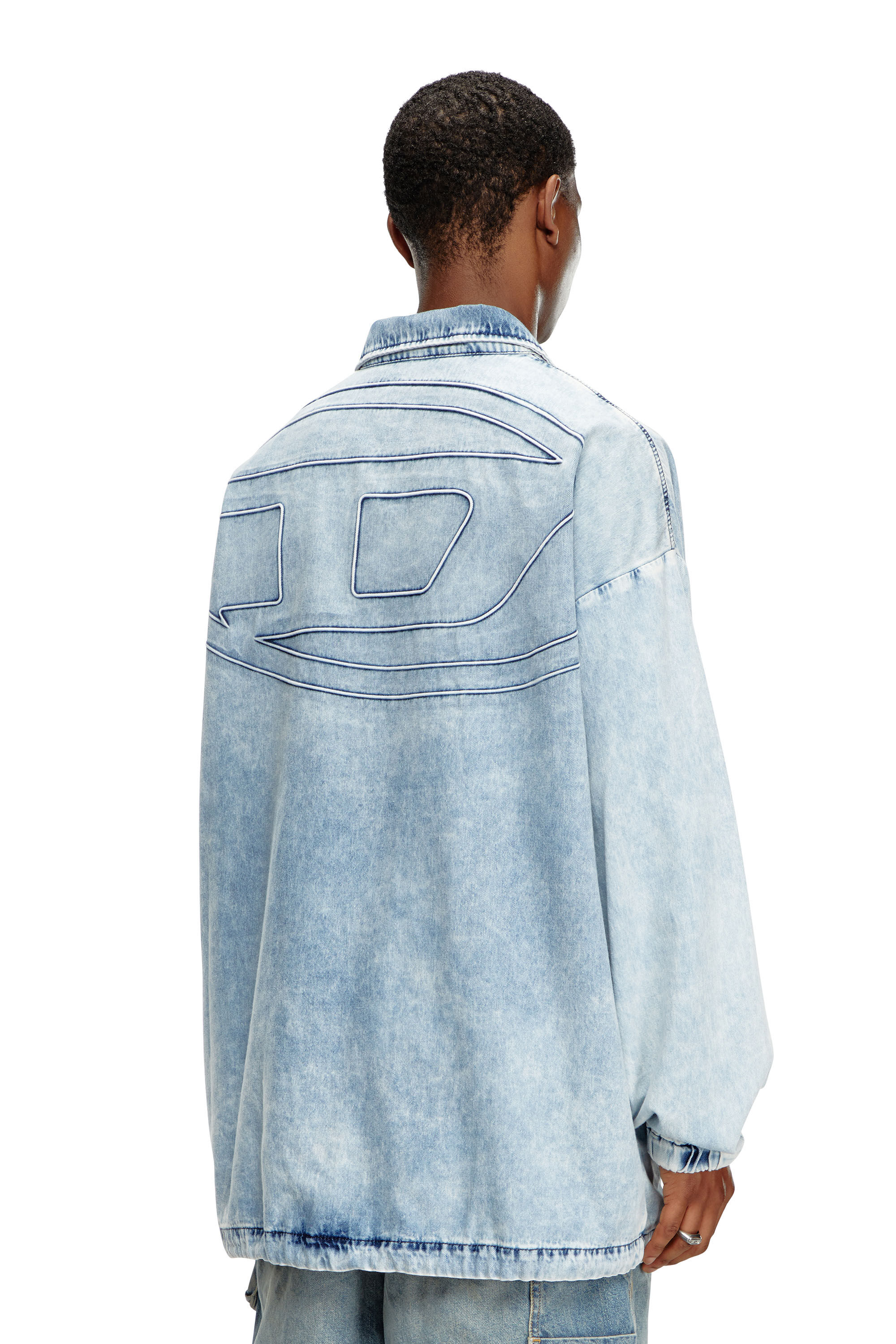 Men's Denim jacket with Oval D | Blue | Diesel