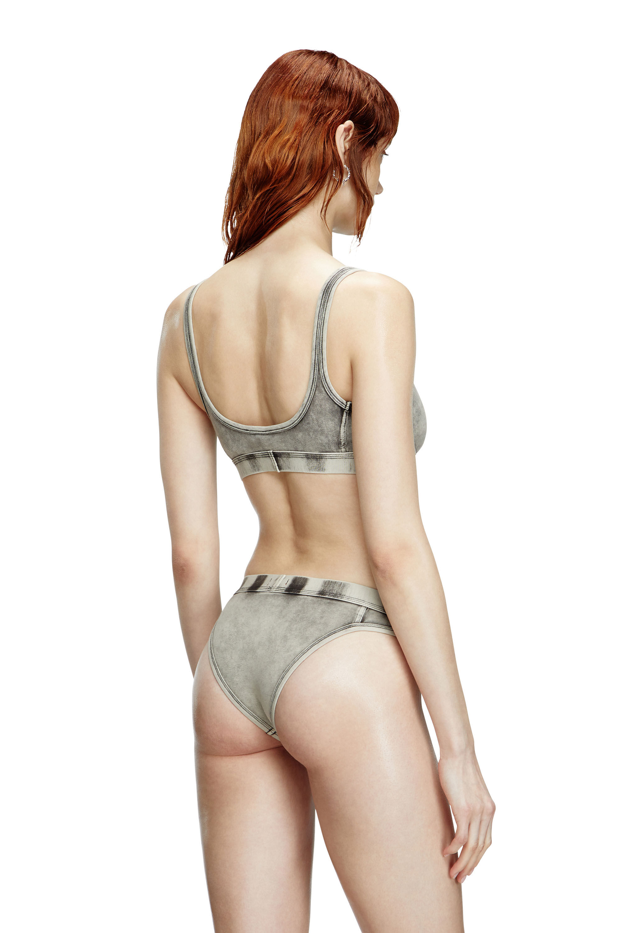 Diesel - CLODIA-DNM, Woman's Briefs in denim-effect jersey in Grey - 4