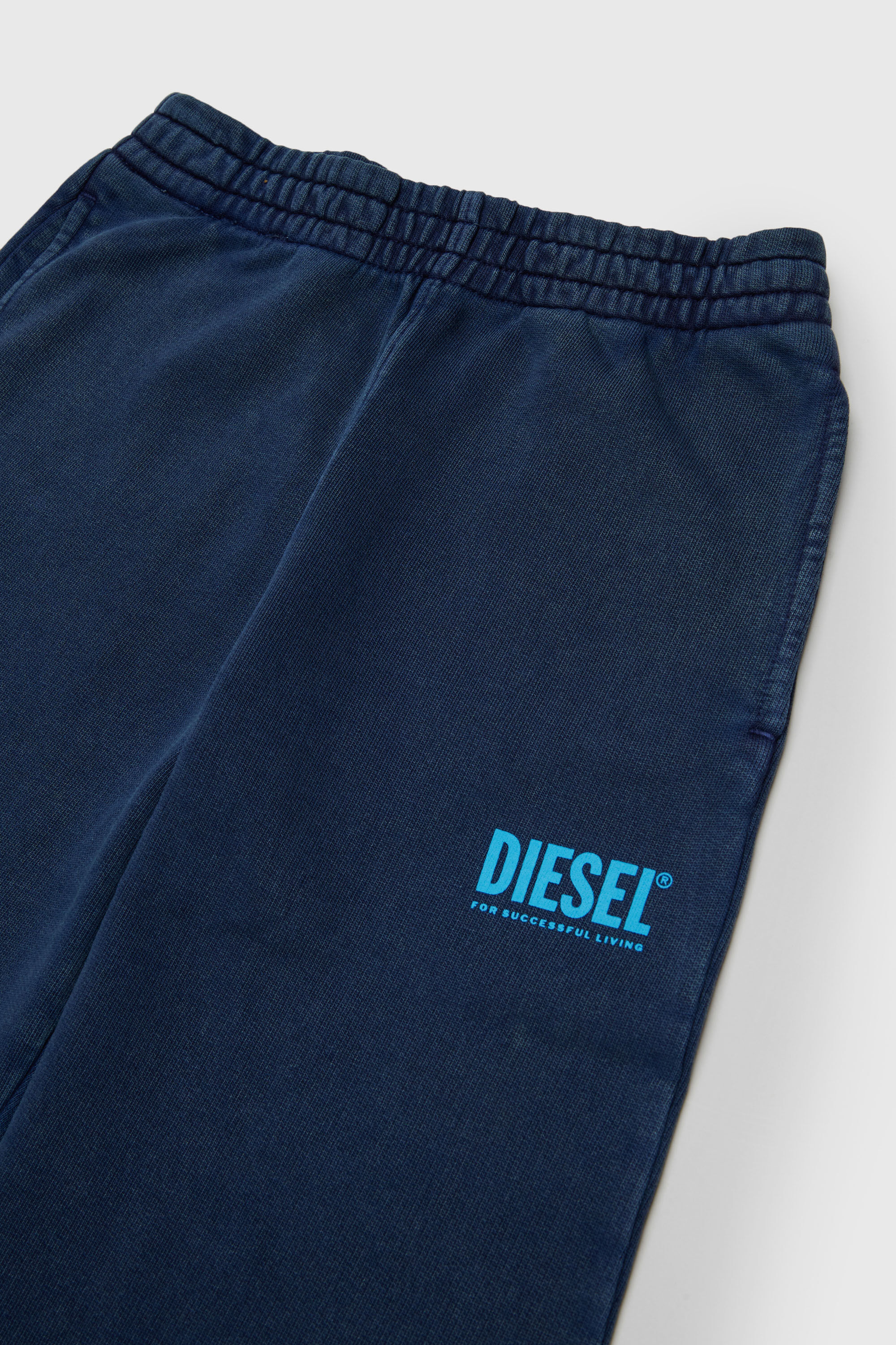 Diesel - PTISEL, Man's Cotton sweatpants with logo print in Dark Blue - 3