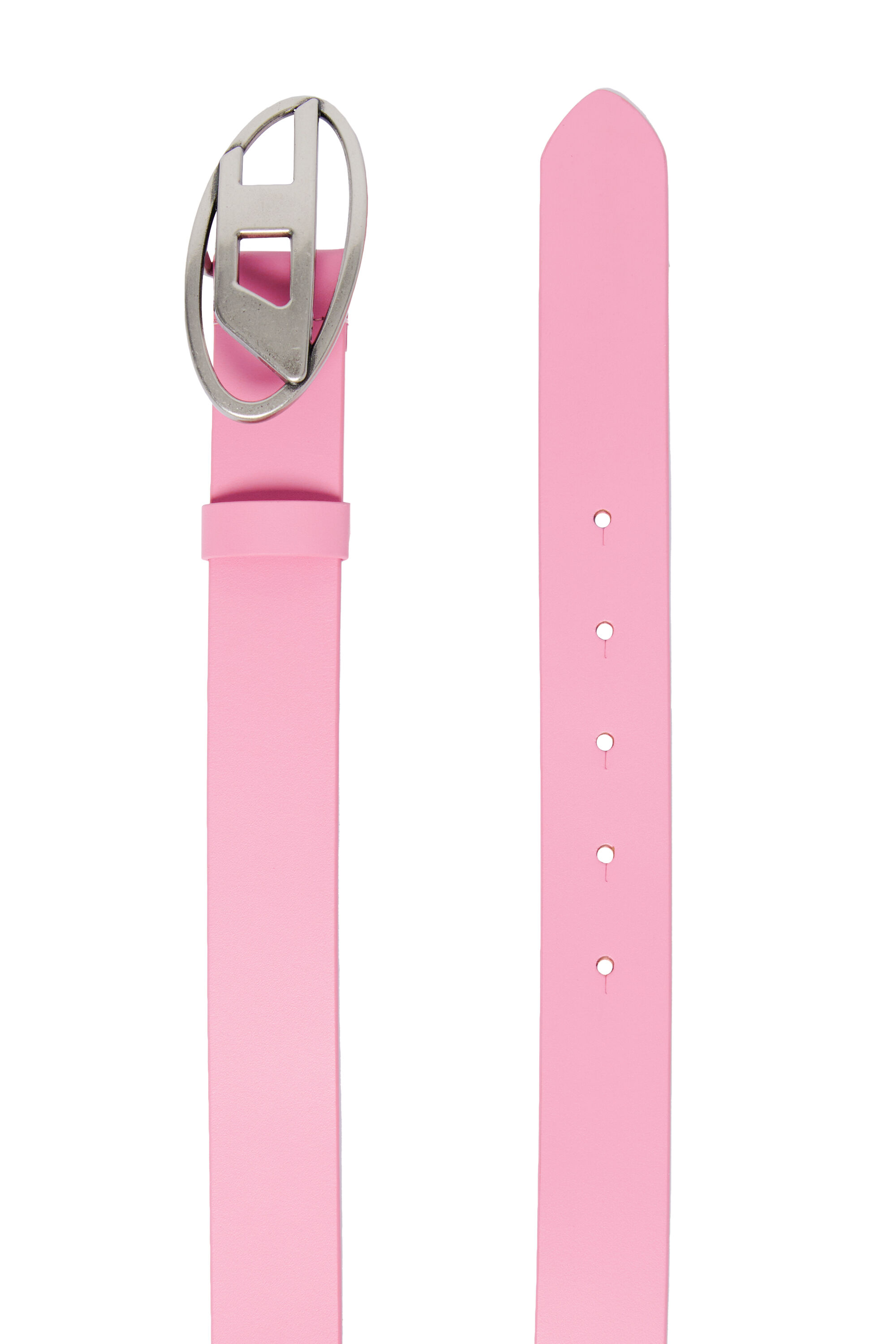 Leather belt with Oval D buckle | Pink | 4-16 YEARS Girls