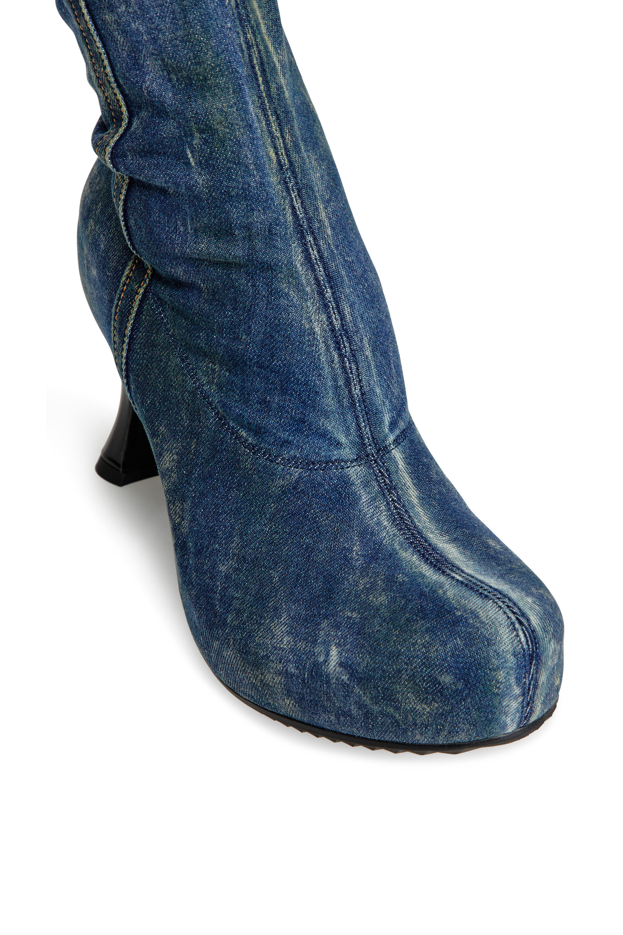 Dark denim boots store