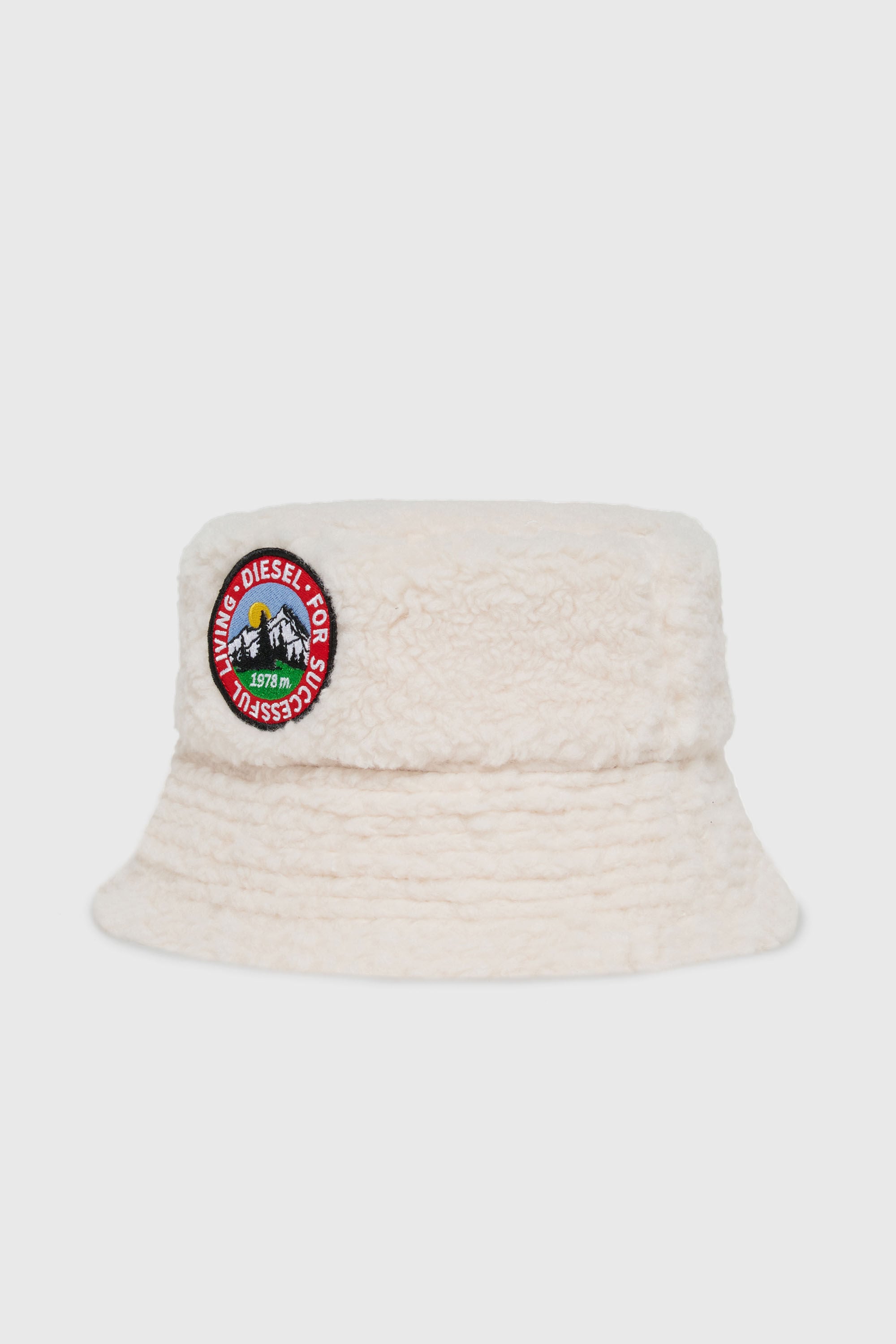Diesel - FBONT, Unisex's Bucket hat in cosy pile fabric in White - 1