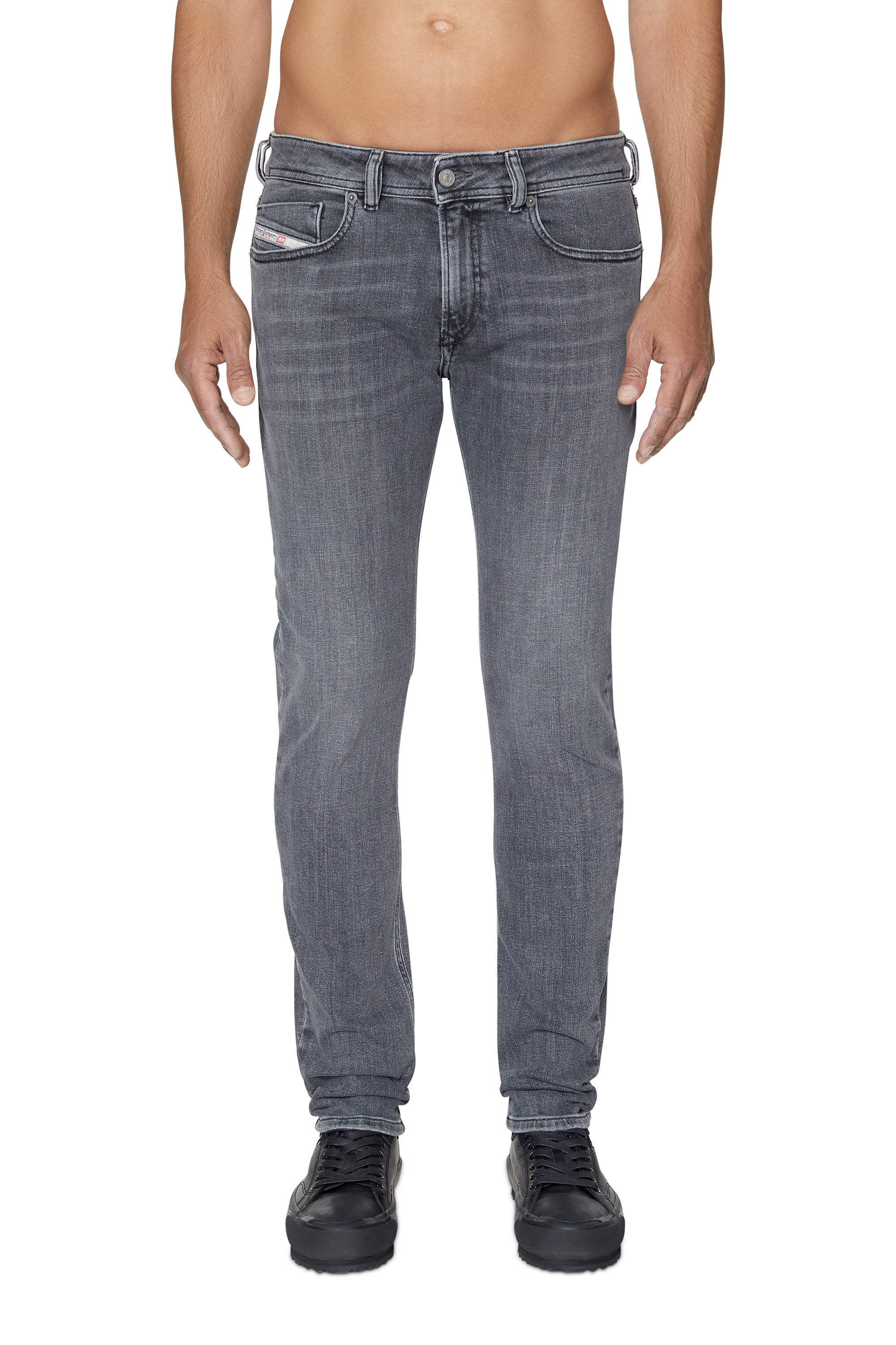 Diesel - 1979 Sleenker 09B97 Skinny Jeans, Black/Dark grey - Image 3