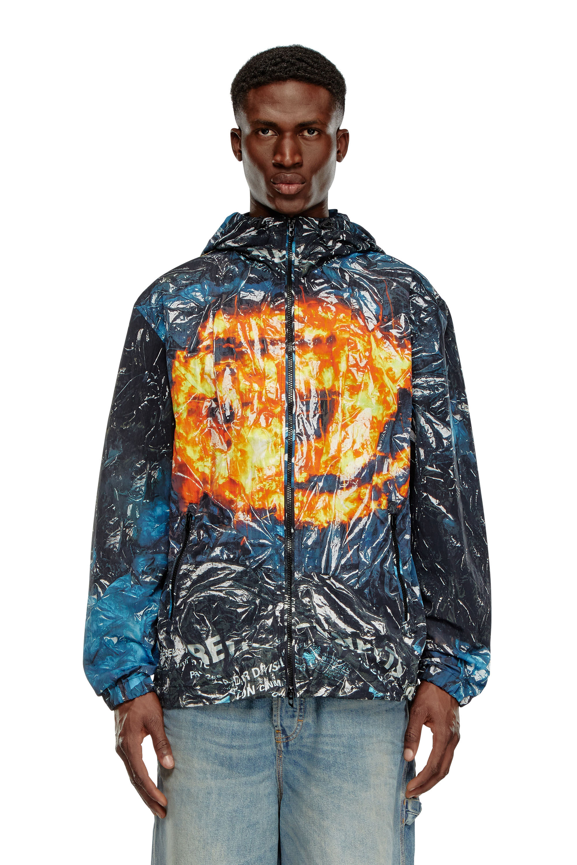 Windbreaker jacket printing top