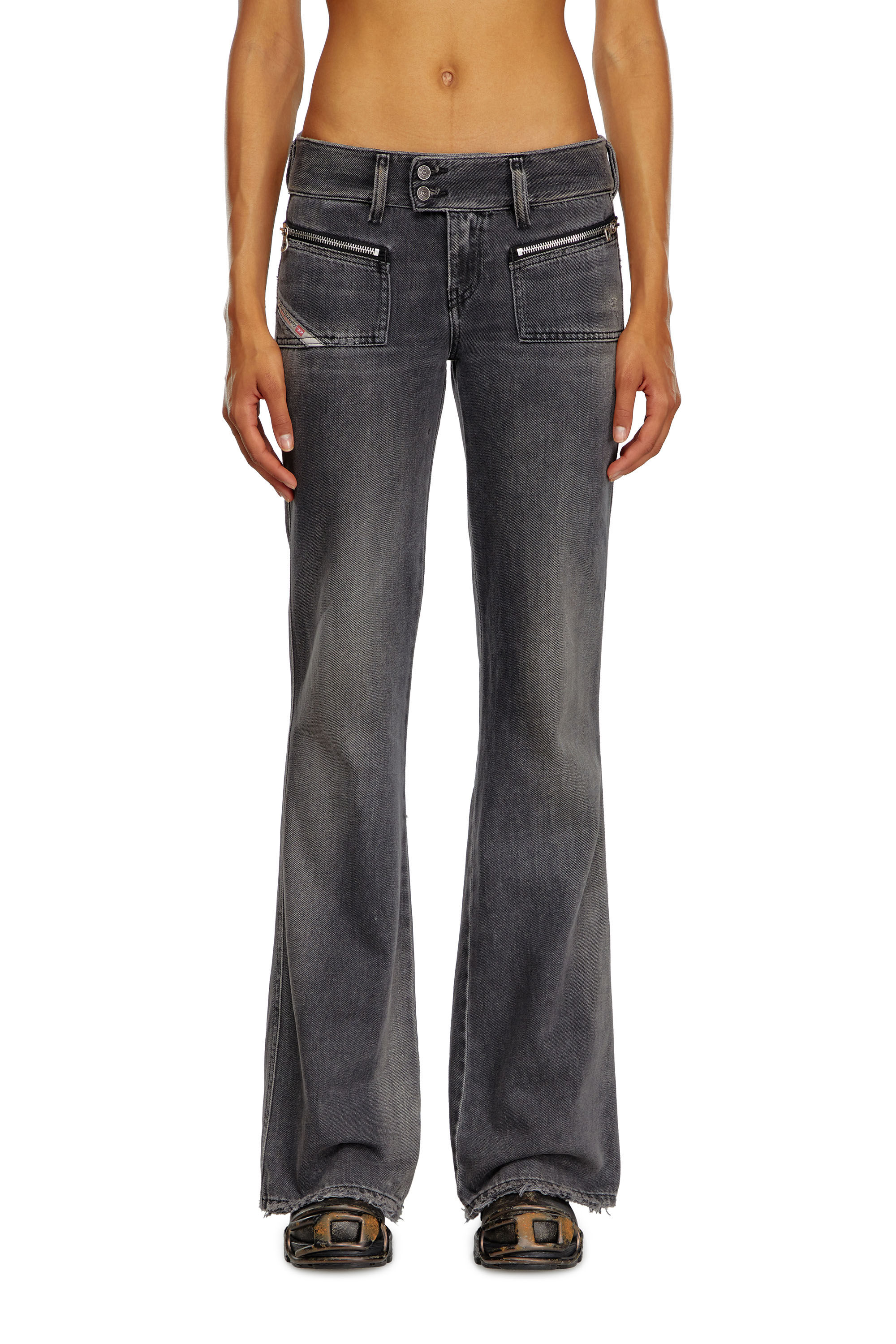 Women's Bootcut Jeans | Black/Dark grey | Diesel D-Hush Women's Bootcut Jeans | Black/Dark grey | Diesel D-Hush