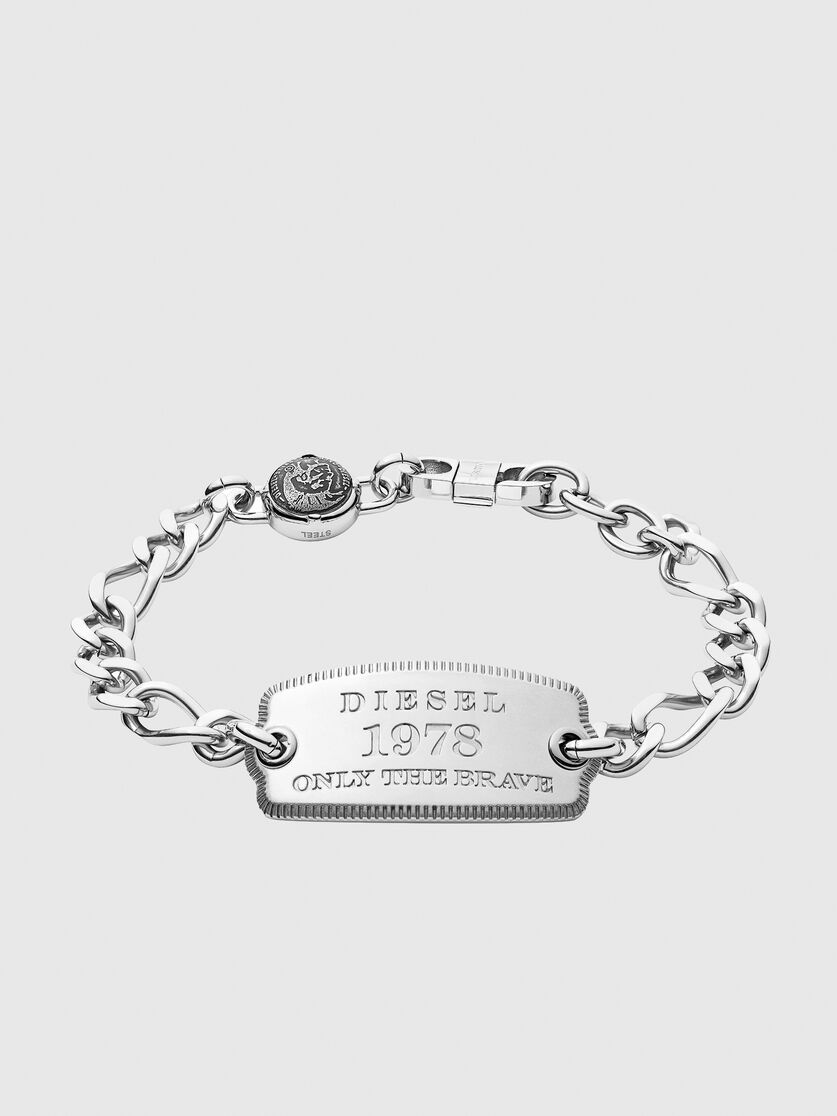 Dx1129 Man Bracelet With Stainless Steel Plate Diesel