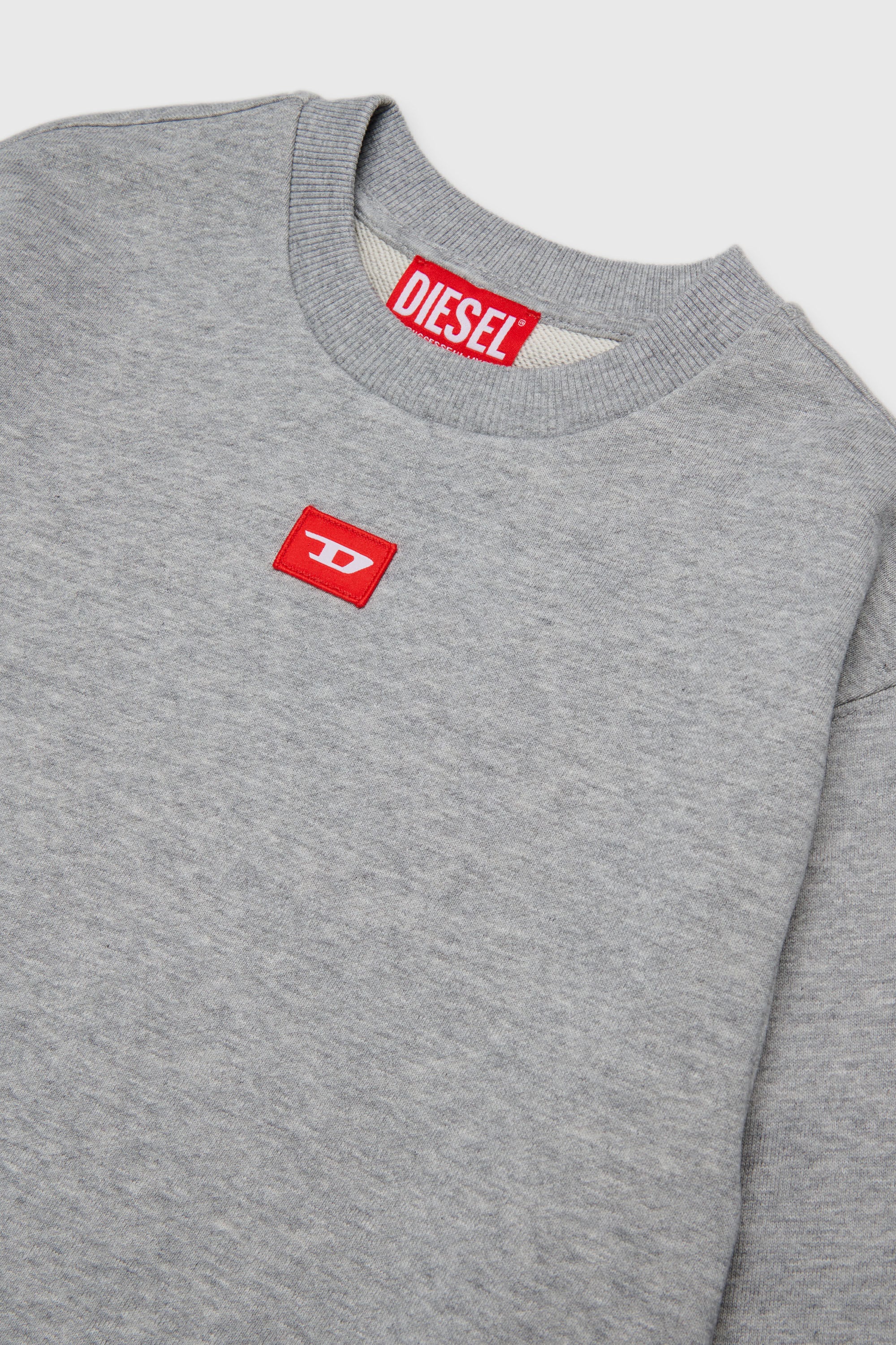 Diesel - SXGIN OVER, Unisex's Sweatshirt small logo patch in Grey - 3