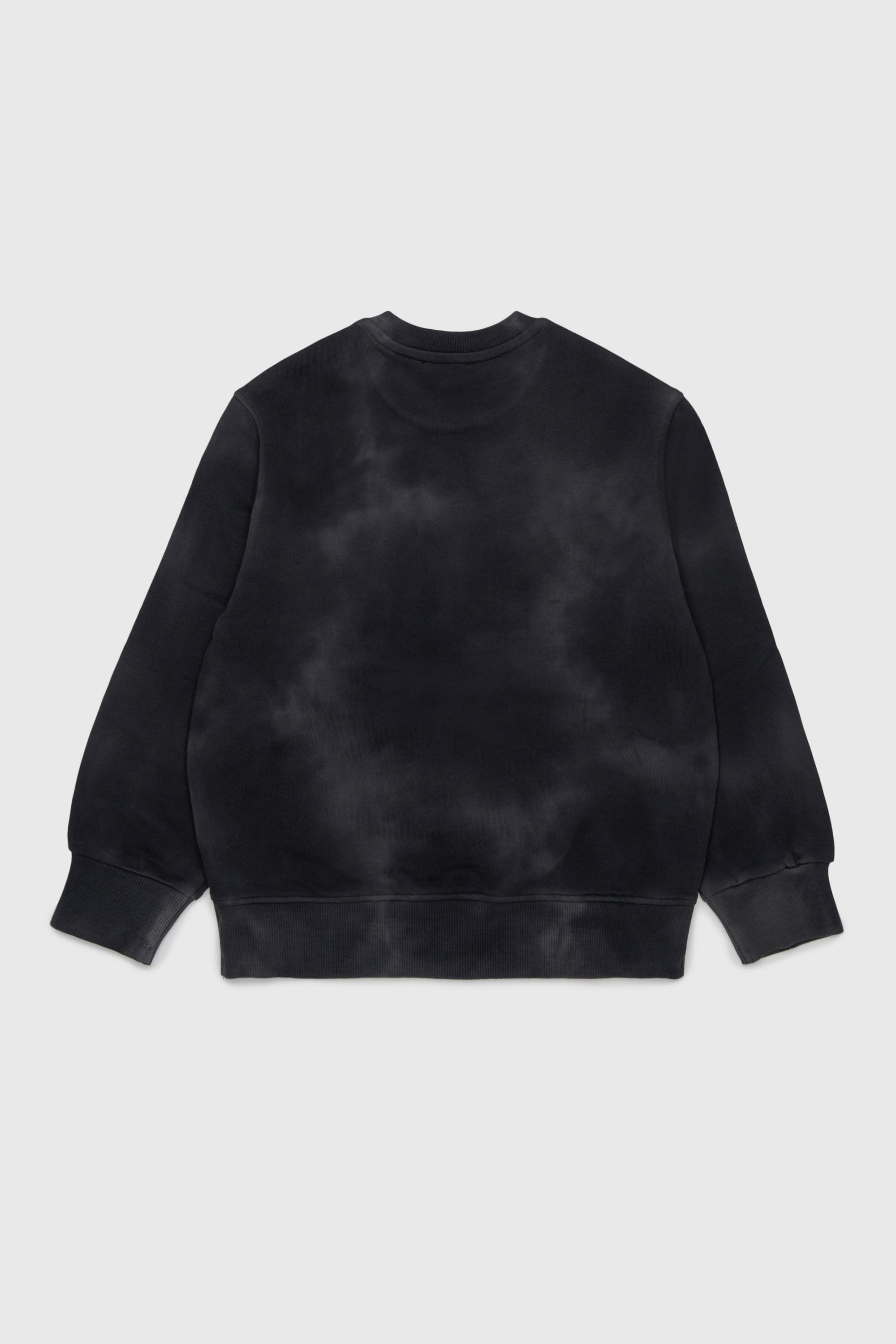 Diesel - SFIN OVER, Man's Cloudy-effect sweatshirt with phoenix motif in Black - 2