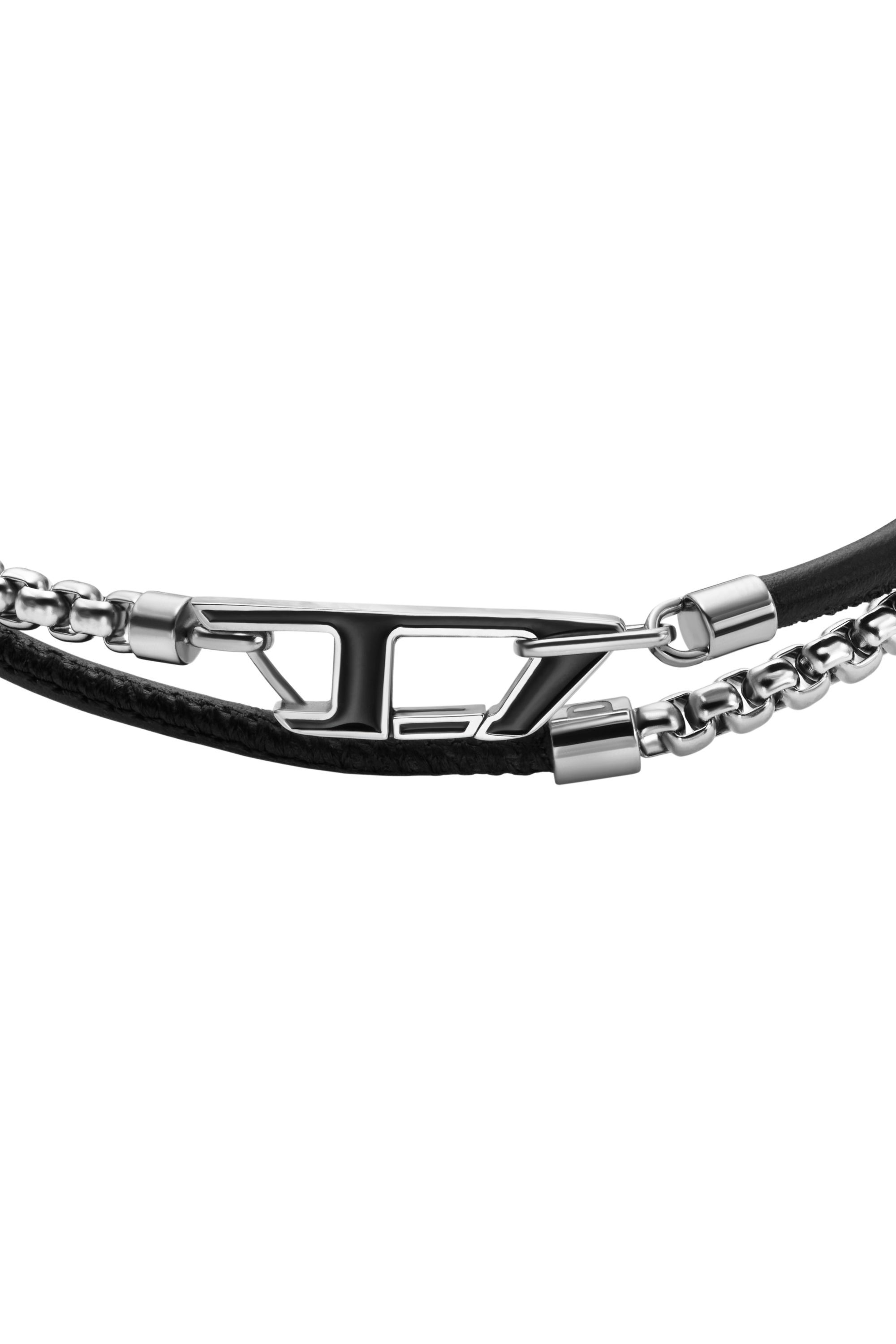 Diesel - DX1472, Unisex's Stainless steel chain bracelet in Silver/Black - 2