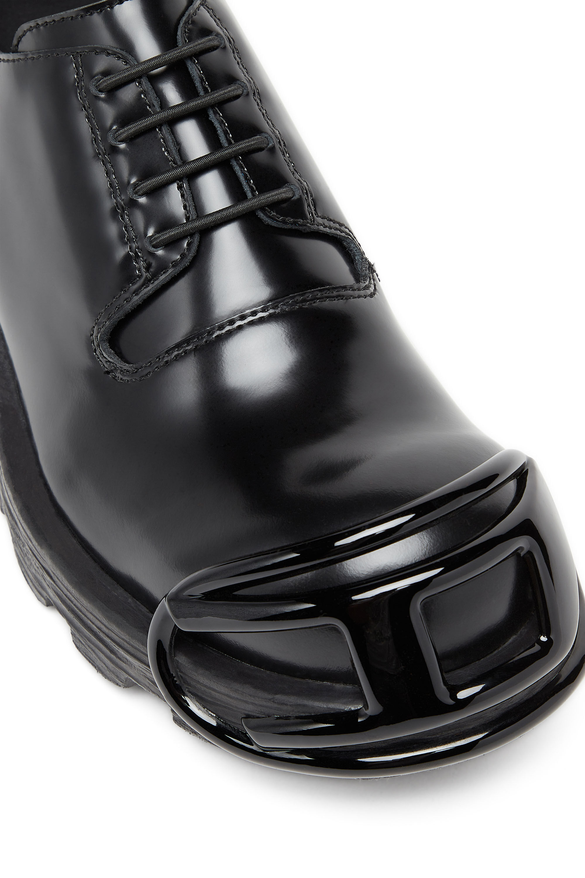 DIESEL D-Hammer ダービーシューズ　42 Men's D-Hammer-Leather lace-up shoes with oval D toe cap | Black