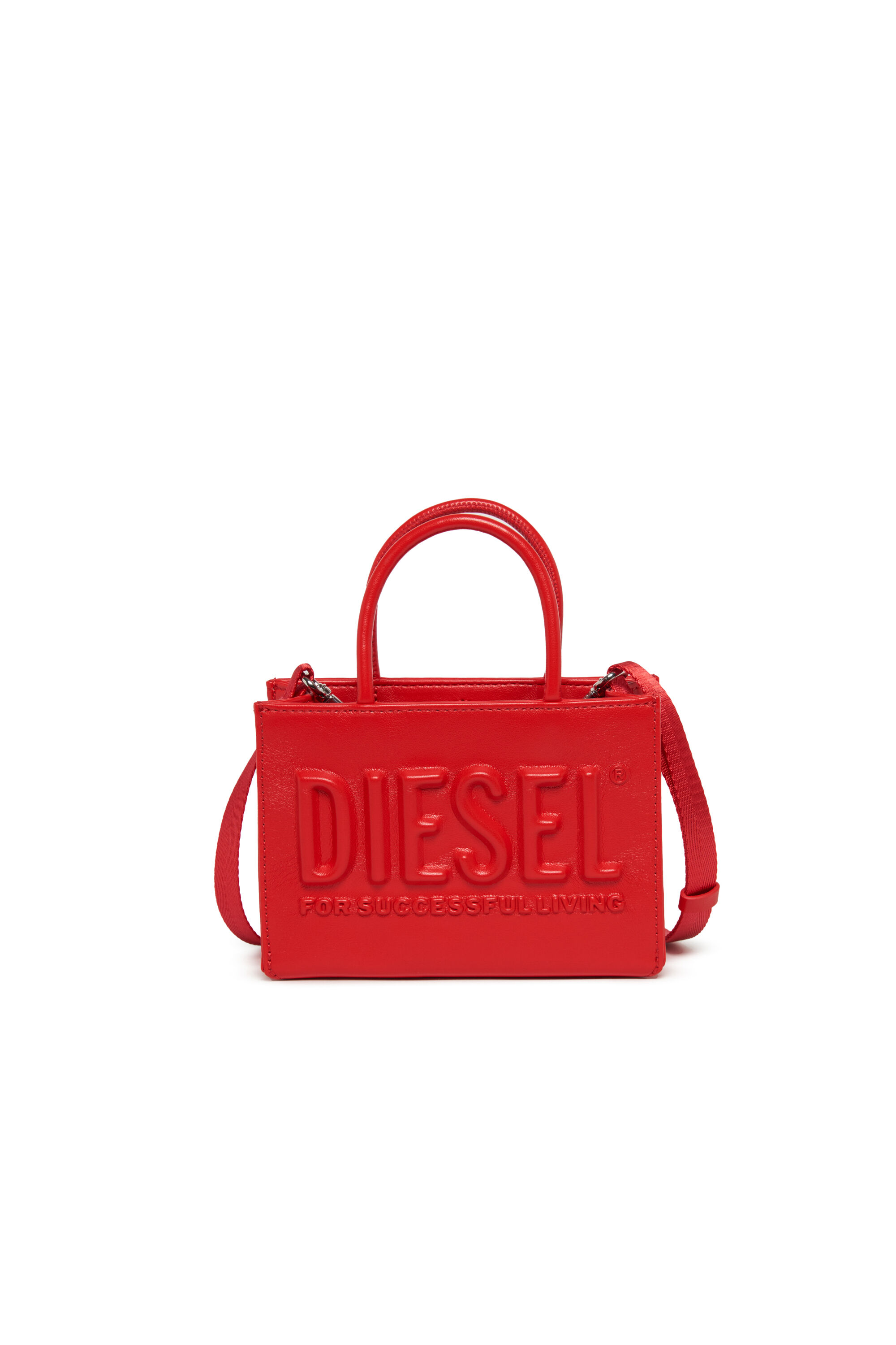 Diesel - DSL 3D MINI BAG, Woman's Dsl 3D - Handbag with handles in Red - 1