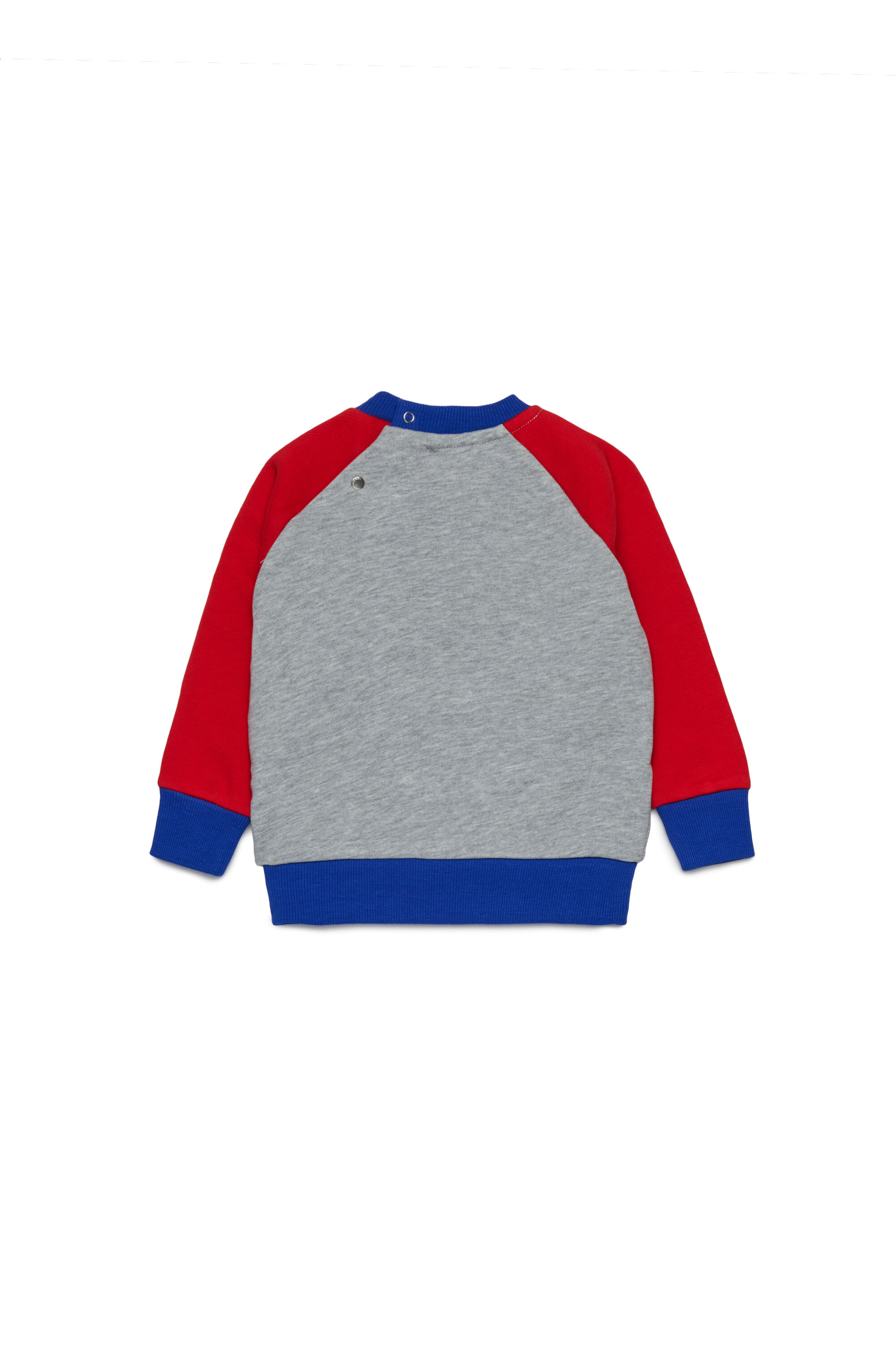 Diesel - SPOSBIB, Man's Cotton sweatshirt with graphic print in Grey/Blue - 2