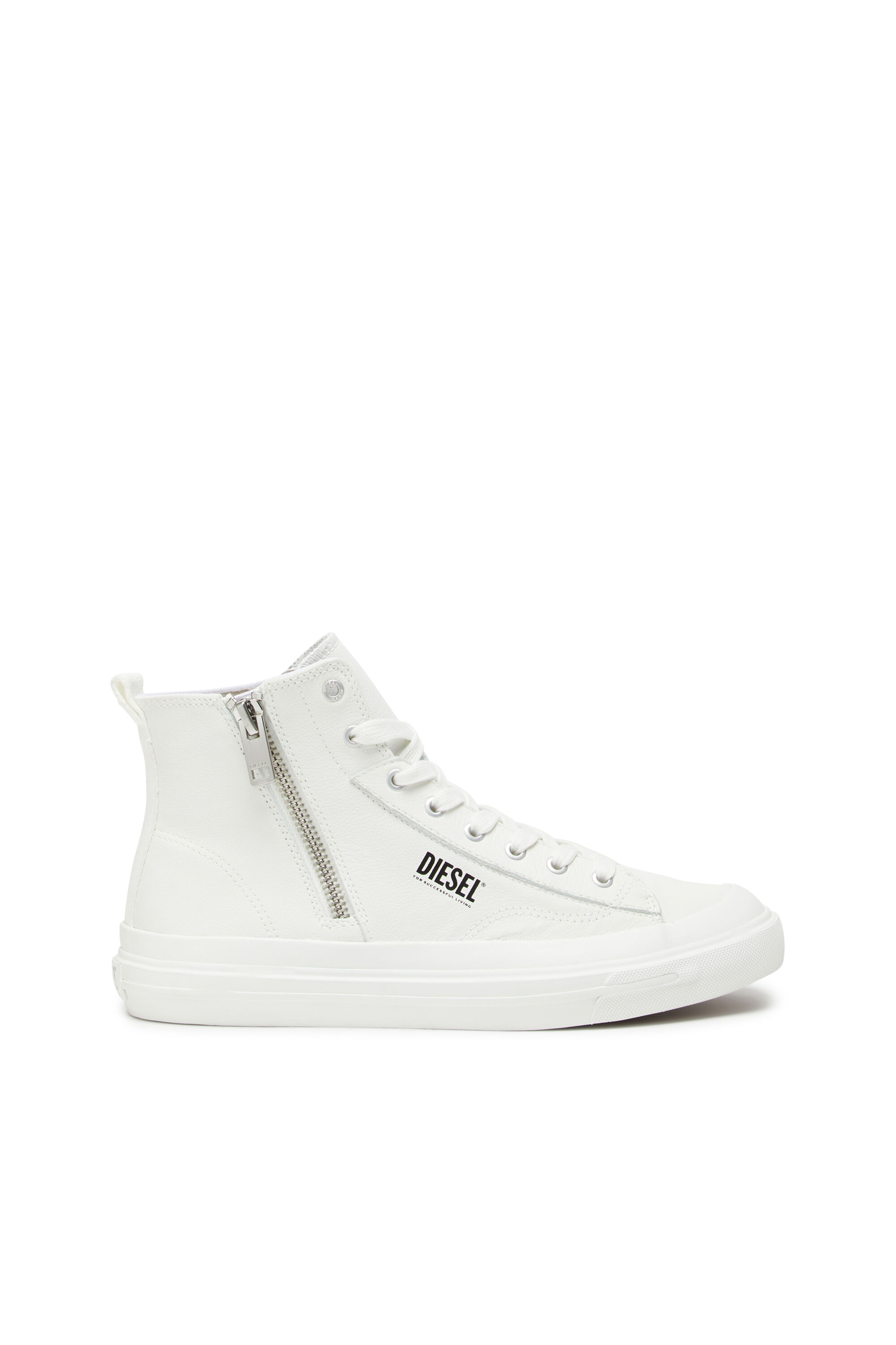 Men s S Athos Dv Mid High top sneakers with side zip White Diesel