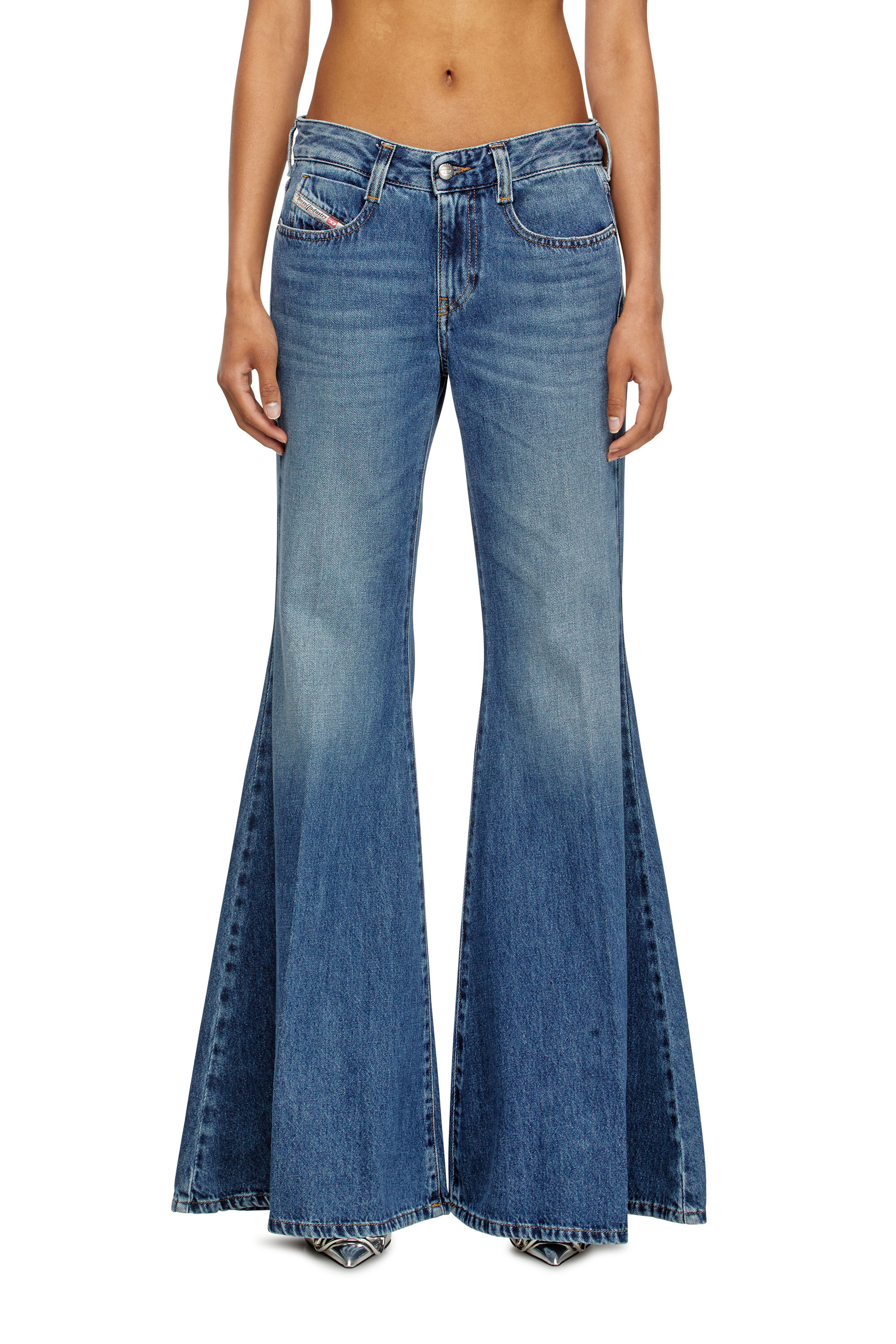 Women's Flare Jeans | Low Waist 1970 D-Bleess | Medium blue