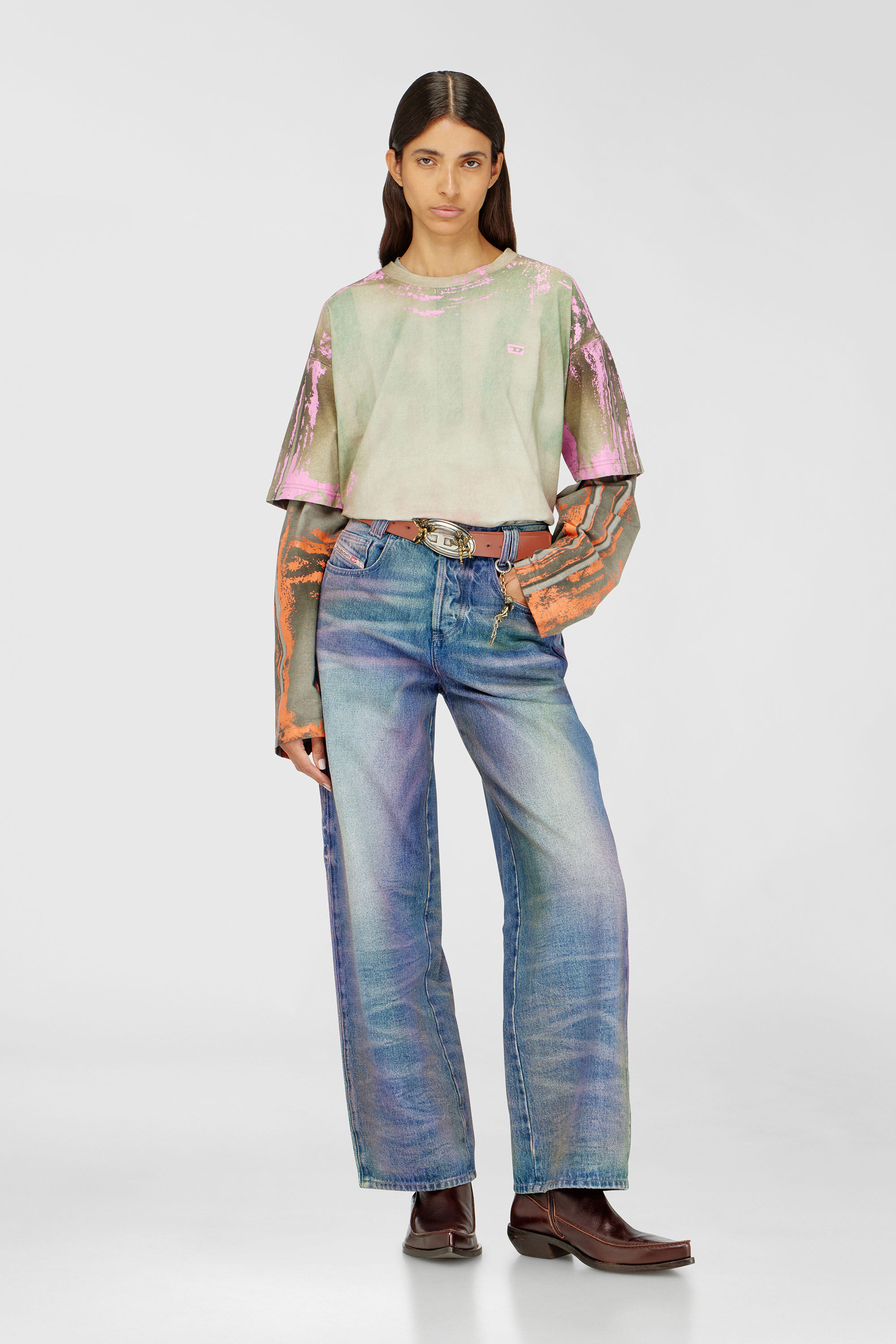 Diesel - Unisex's Relaxed Jeans 1982 D-Hakou 007FW, Medium blue - 7