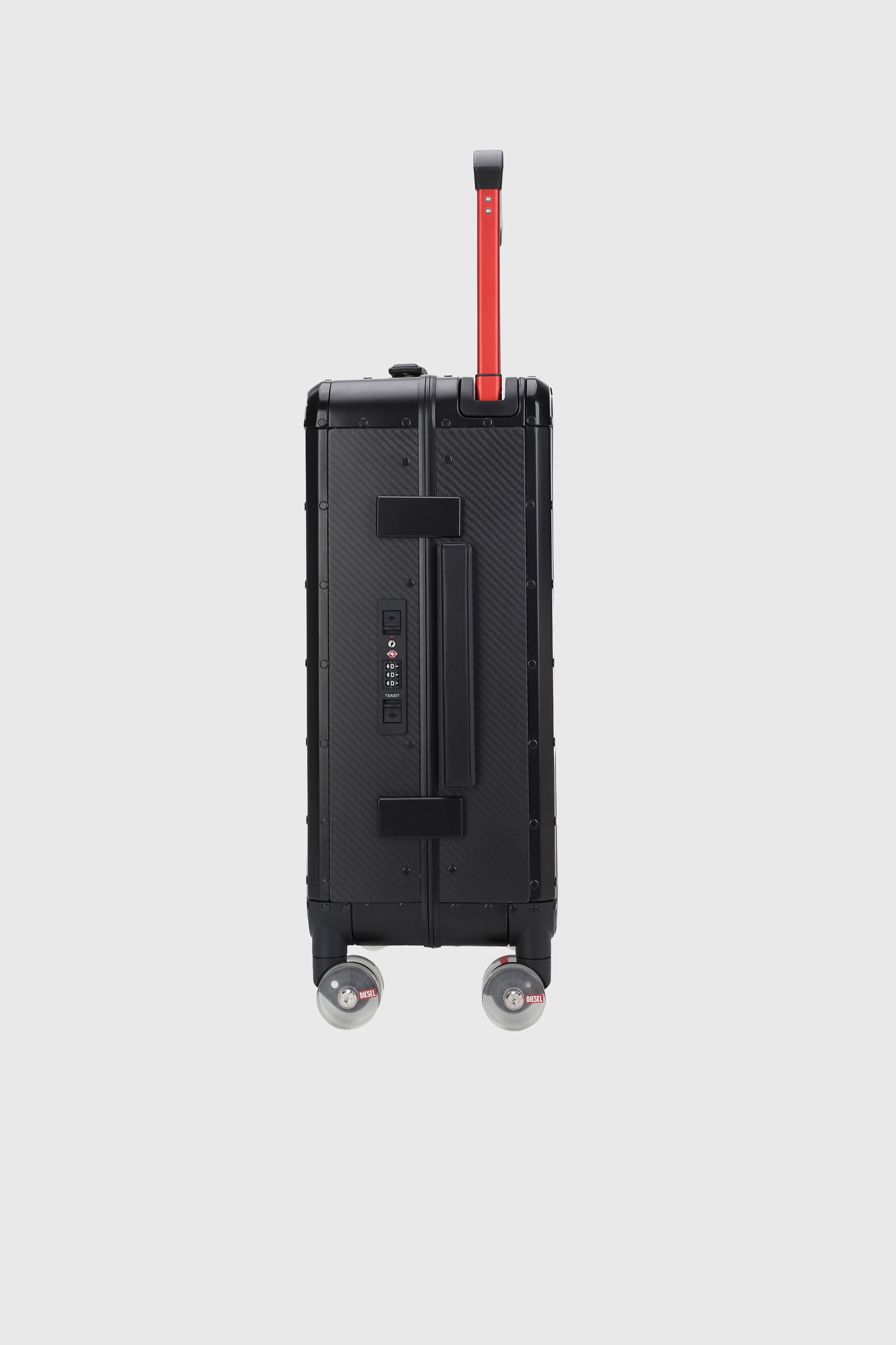 Diesel - DSL CARBON FIBER TROLLEY-BLACK- DSL001, Unisex's Carbon fiber suitcase size S in Black - 4
