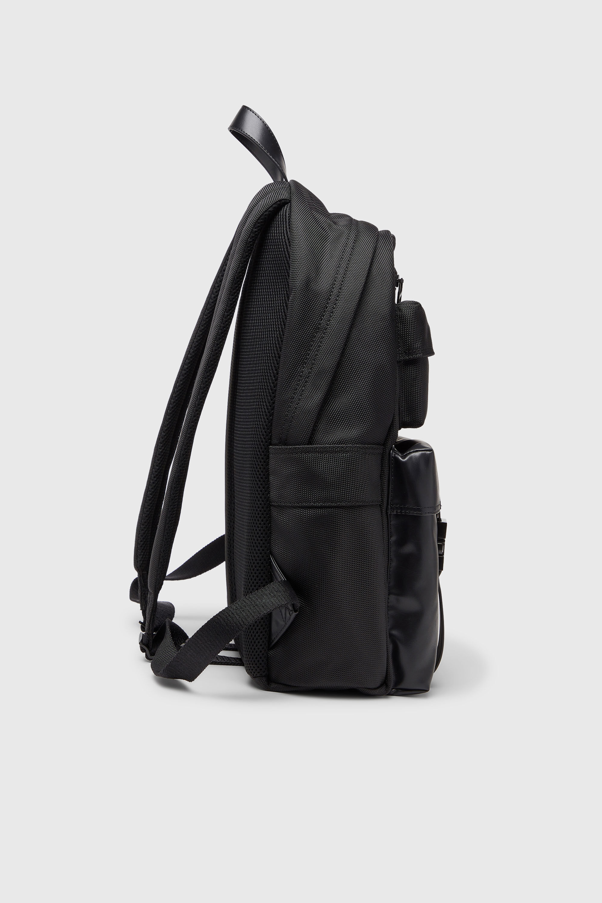 Diesel - MULTI-PKTS BACKPACK X, Unisex's Multi-Pkts - Backpack in nylon with front pockets in Black - 4