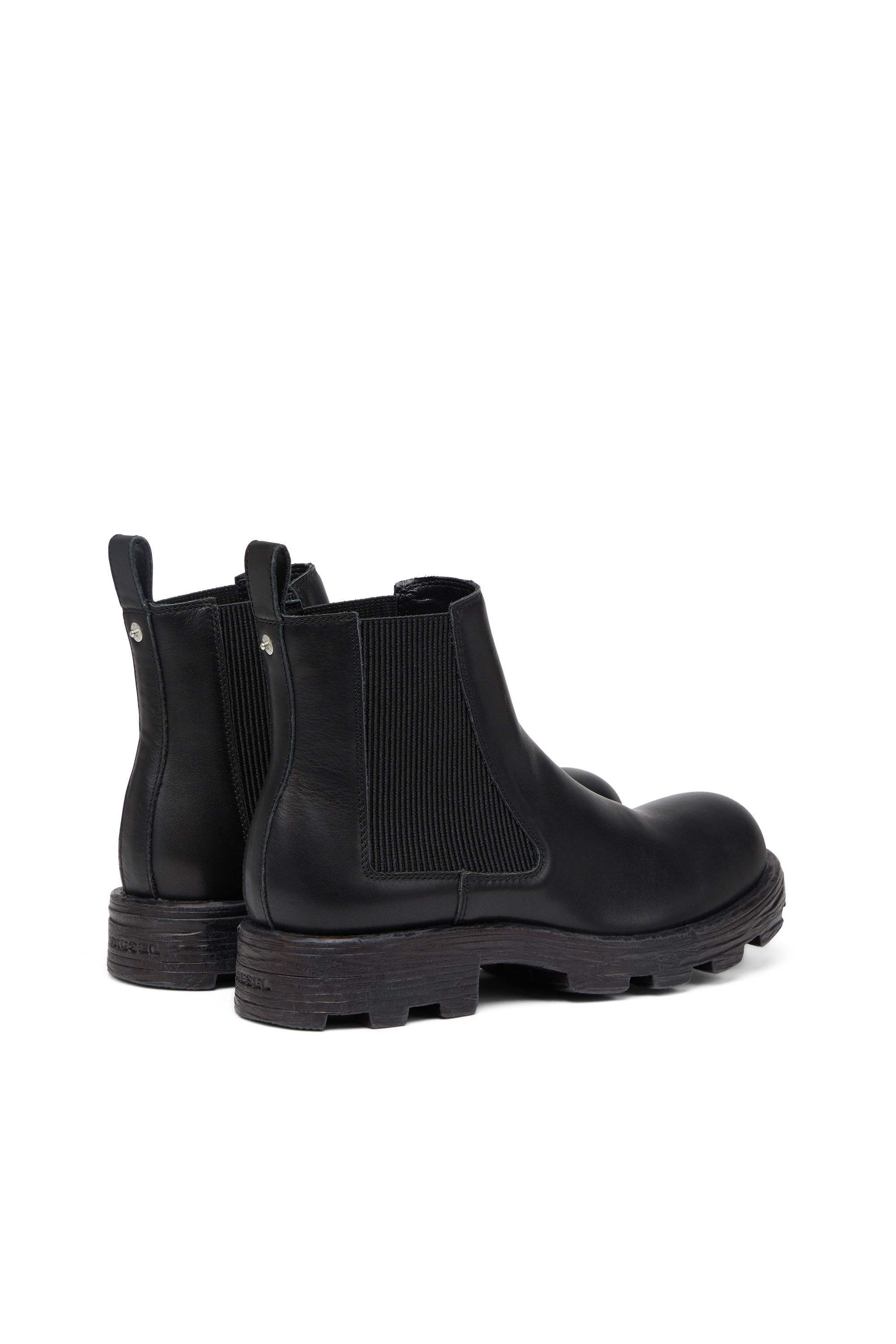 D HAMMER LCH Man Leather Chelsea boots with chunky sole Diesel