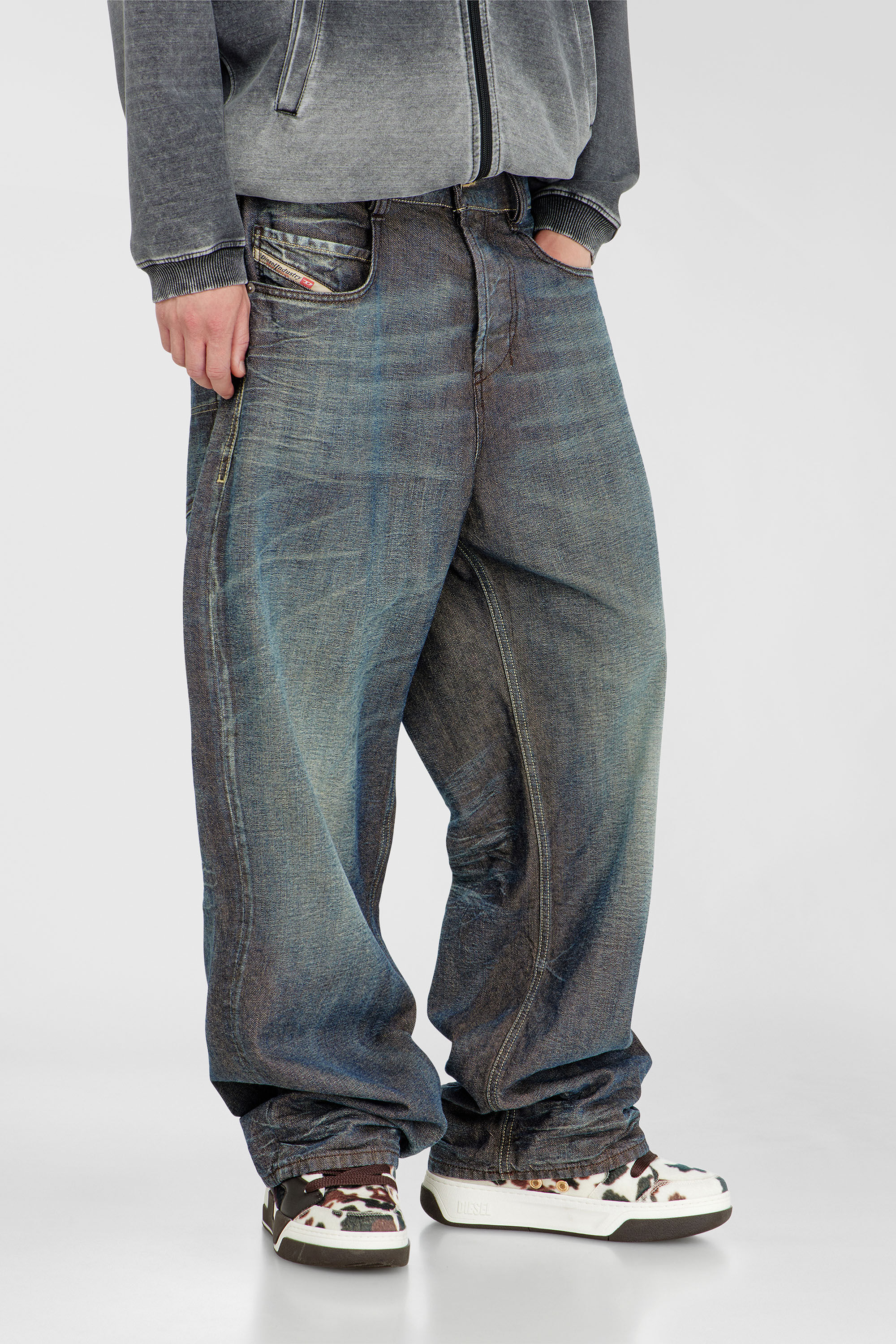 Diesel - Unisex's Relaxed Jeans 1997 D-Enim-M 007EM, Dark Blue - 9