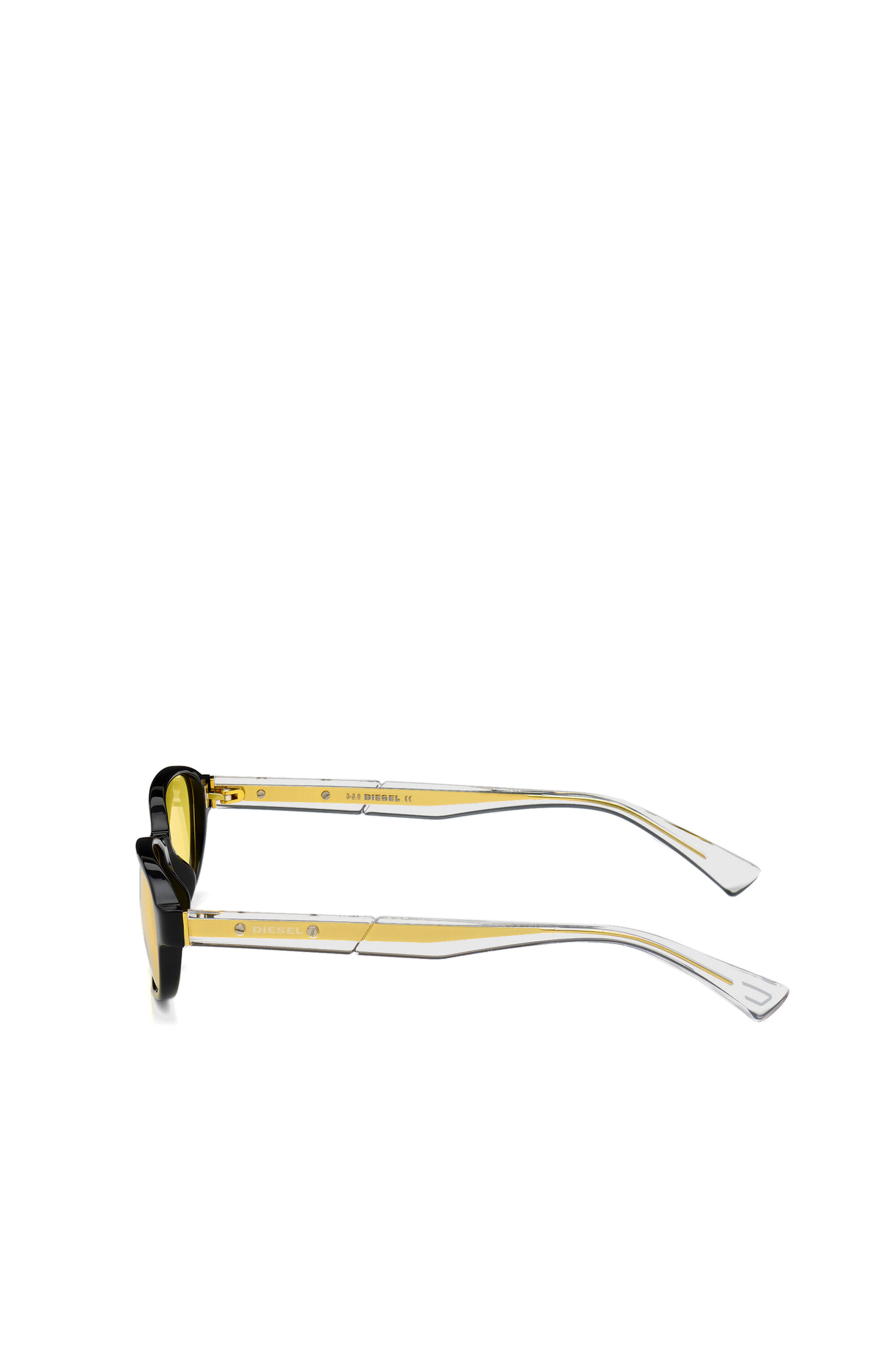 Diesel - DL0326, Unisex's Mini rectangular shape in acetate in Yellow - 4