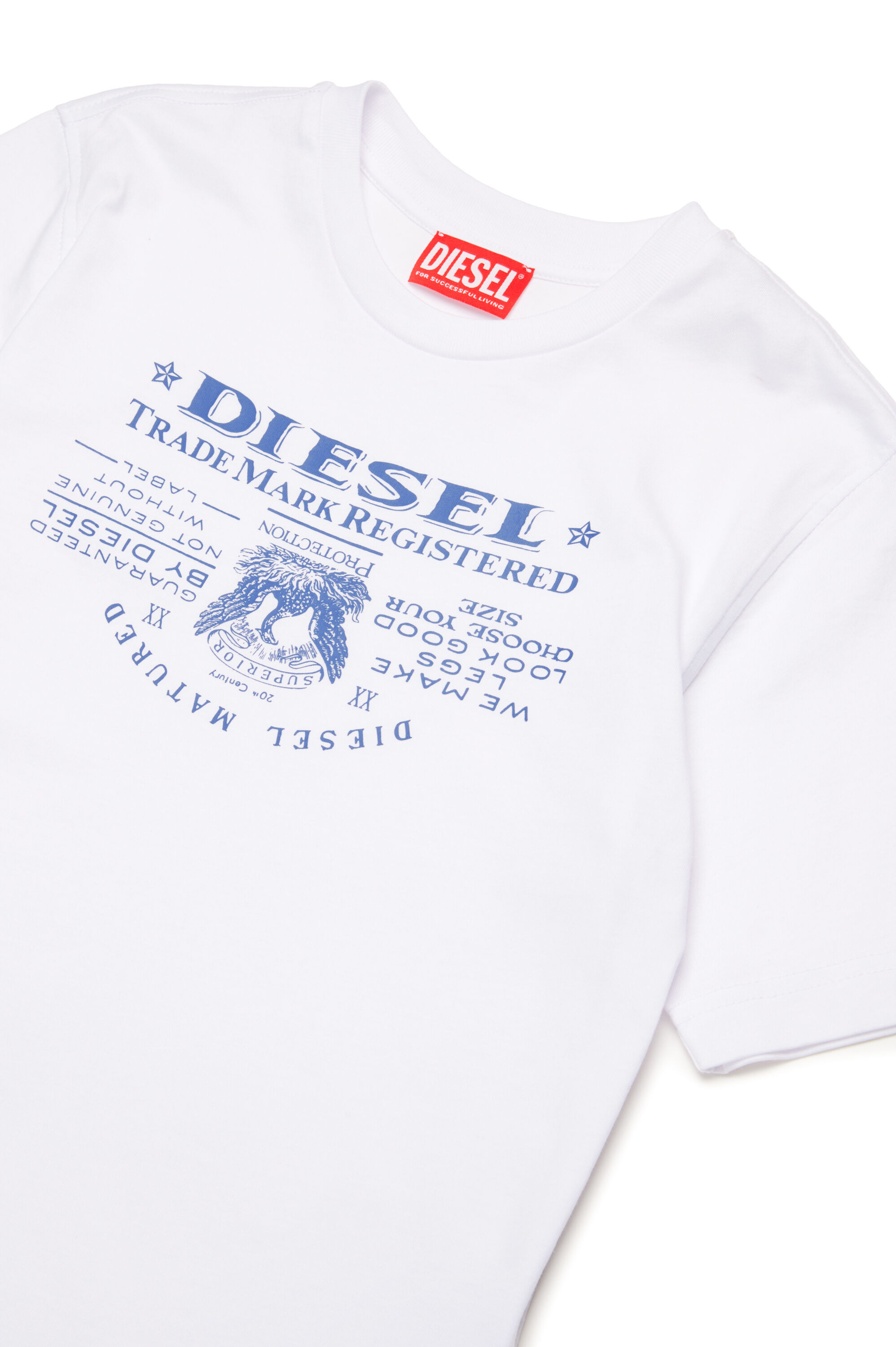 Diesel - TJUSTL4 OVER, Man's T-shirt with Jacron Patch print in White - 3