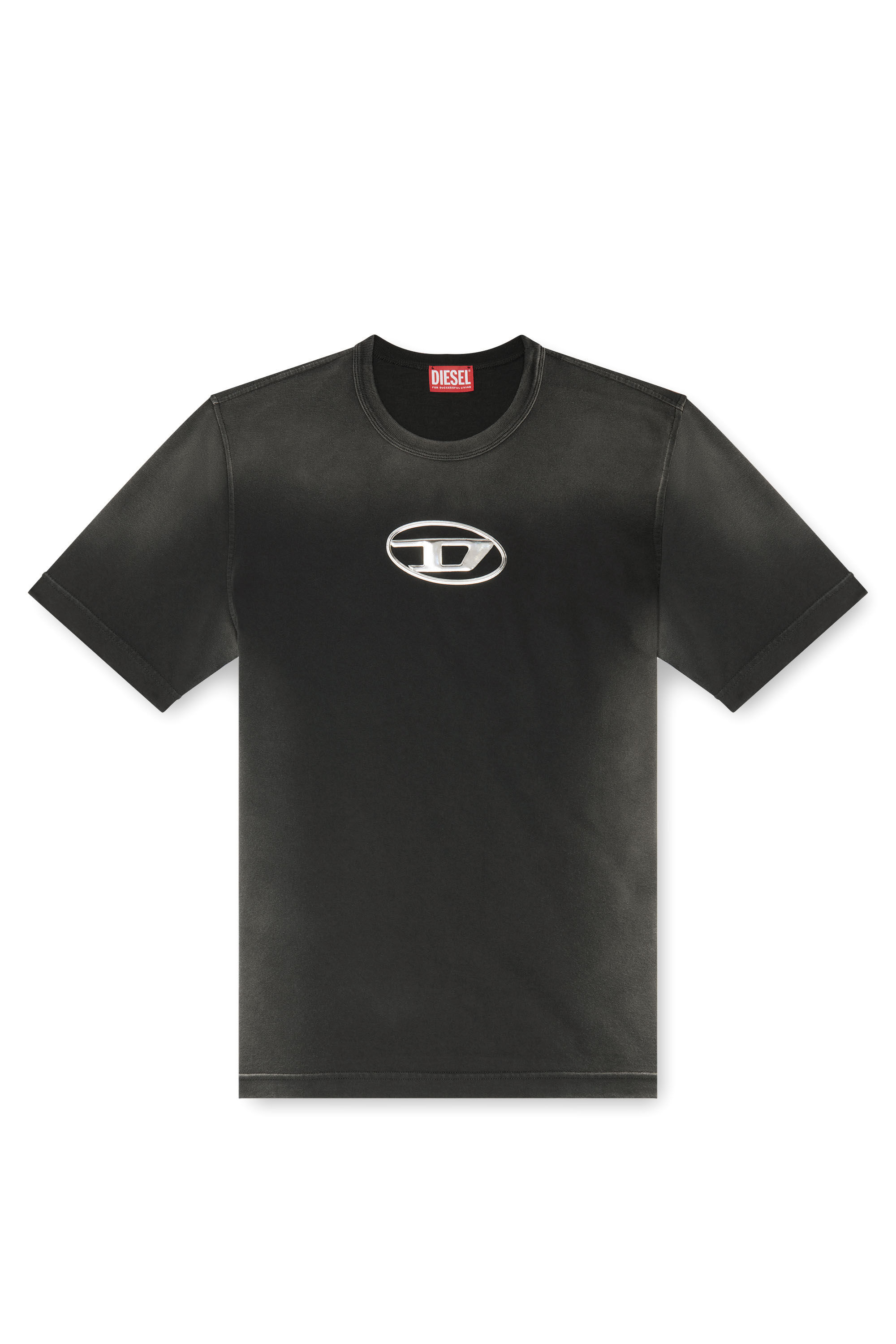 ★ドイツ発*DIESEL*新作*Oval D Tシャツ/FADED★ Diesel Faded T-shirt with cut-out Oval D logo - T-Shirts