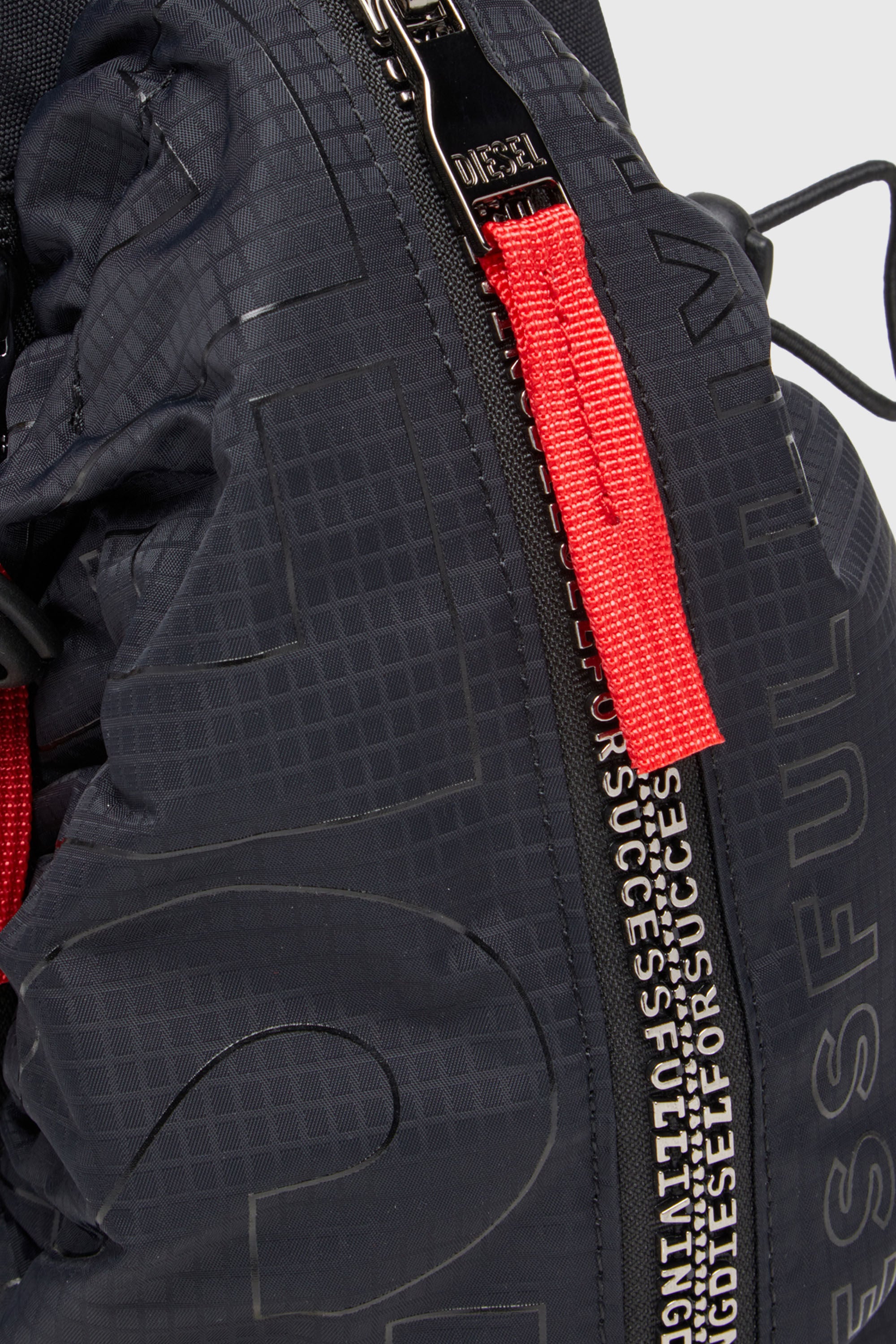 Diesel - ZIP-D CROSSBODY X, Man's Zip-D-Sling bag in check-jacquard shell in Black - 5