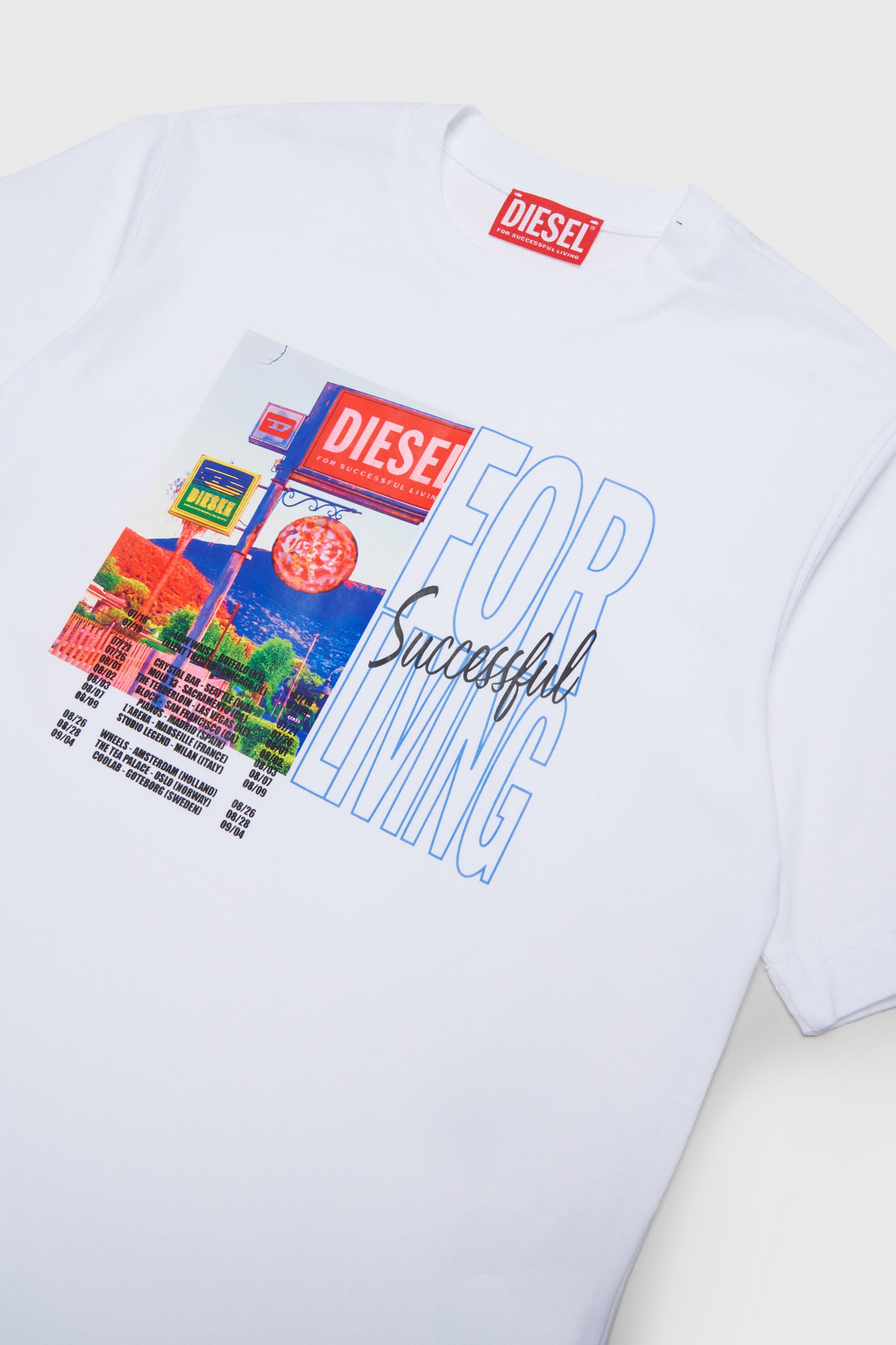 Diesel - TFOR OVER, Man's Cotton T-shirt with photo print in White - 3